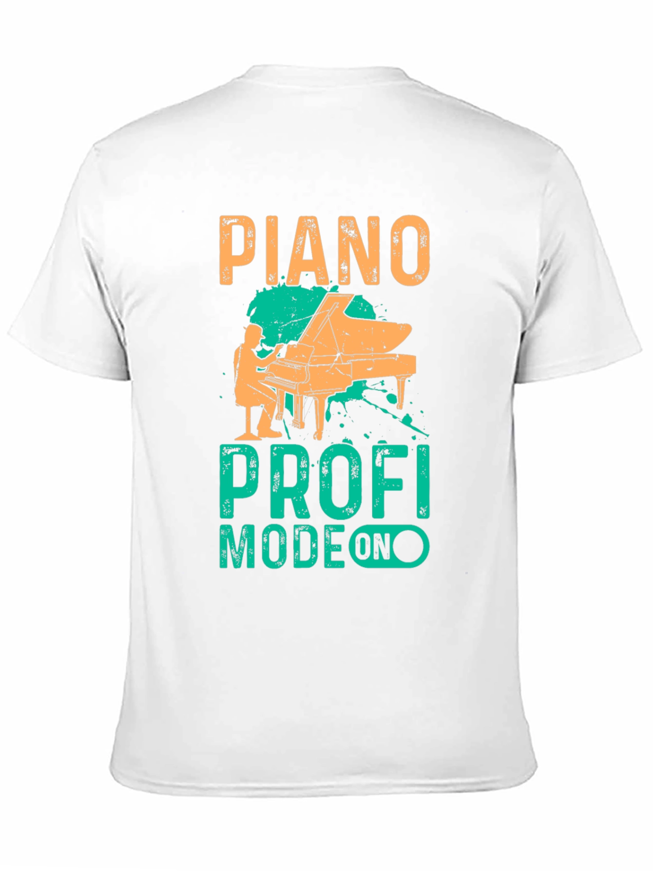Piano Pro Mode On Black T-Shirt
