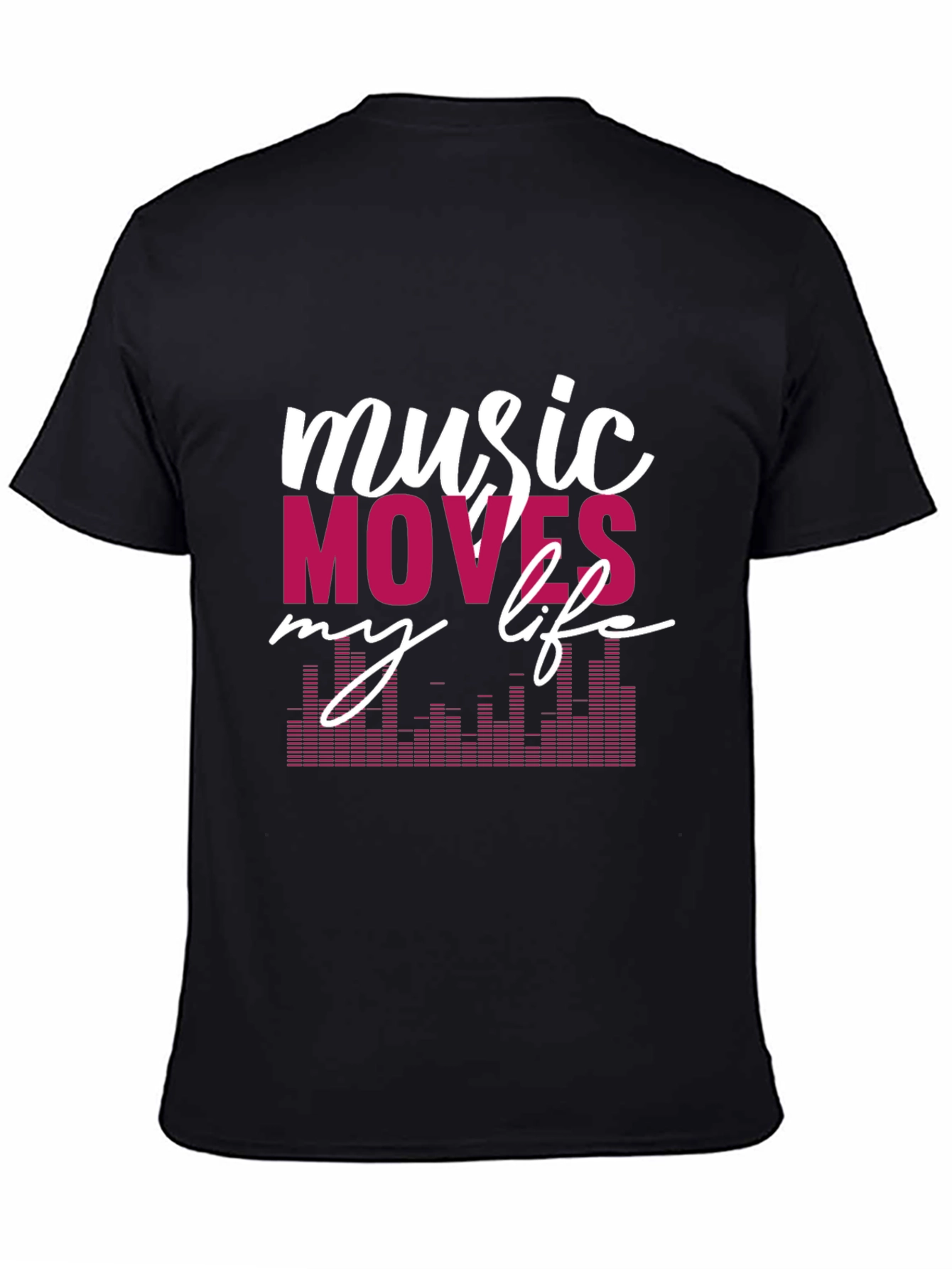 Music Moves My Life Graphic Tee - Black