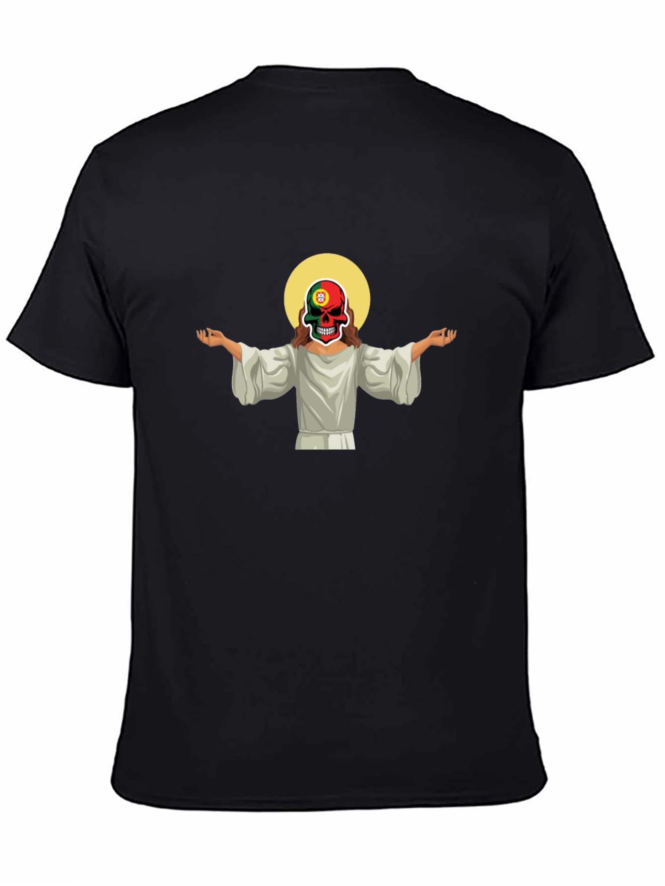 Jesus Skull Portugal Flag T-Shirt