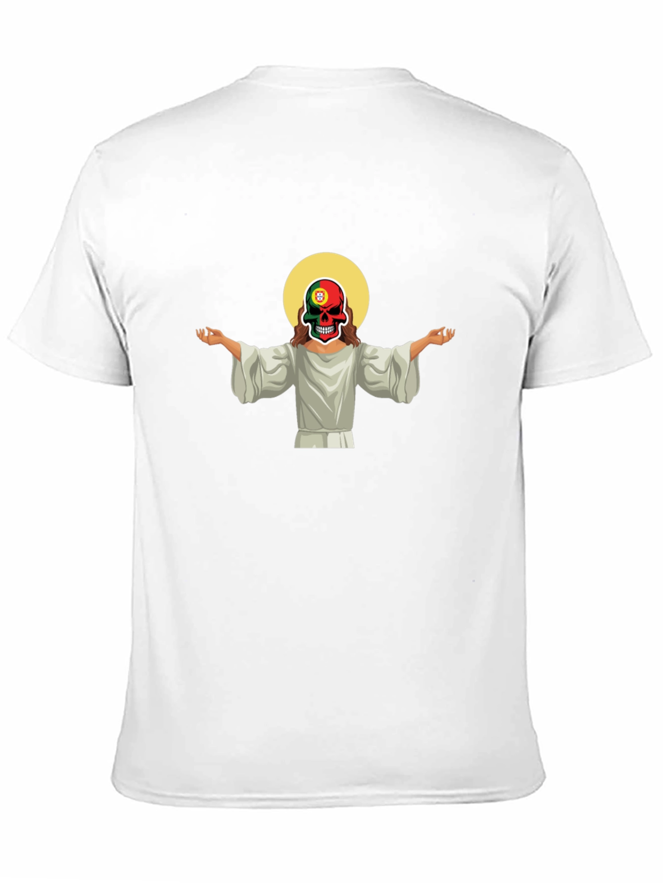 Jesus Skull Portugal Flag T-Shirt