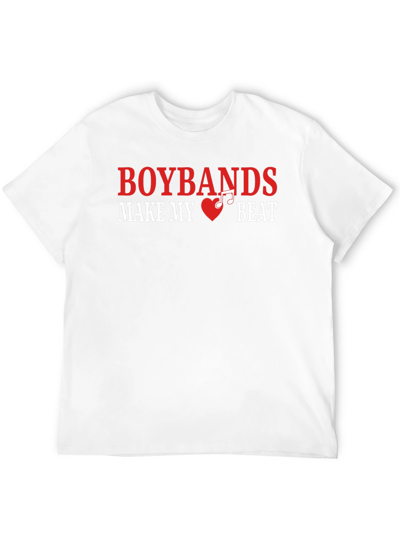 Boybands Make My Heart Beat Black T-Shirt