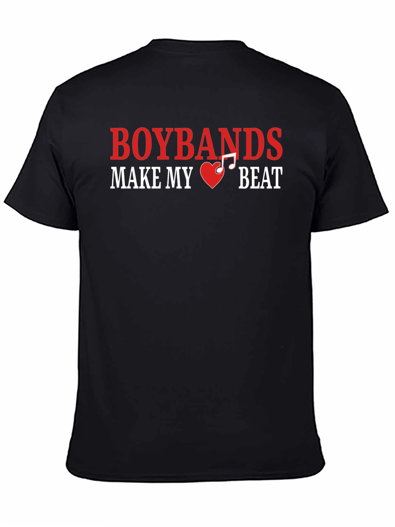 Boybands Make My Heart Beat Black T-Shirt