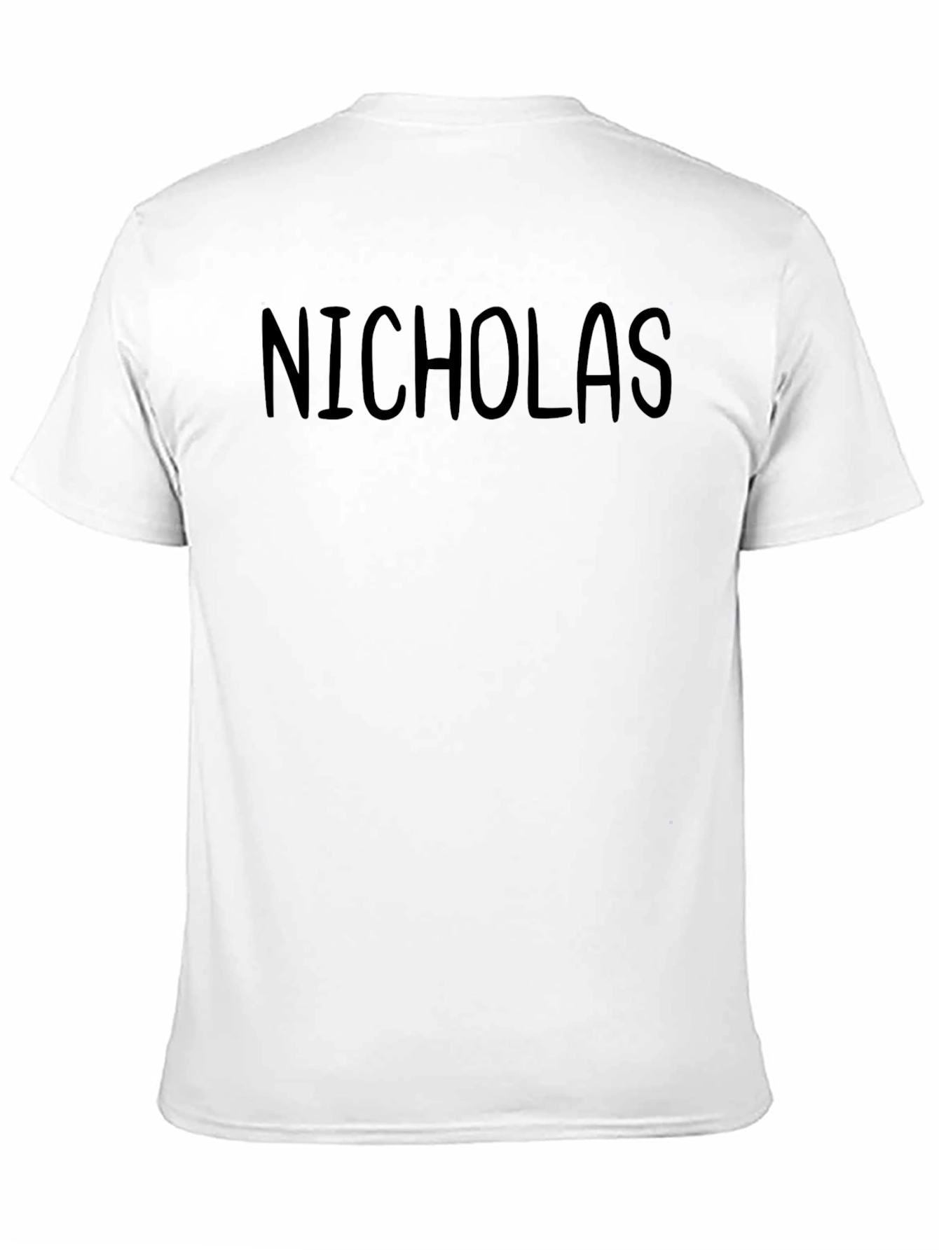 Nicholas Personalized Black T-Shirt