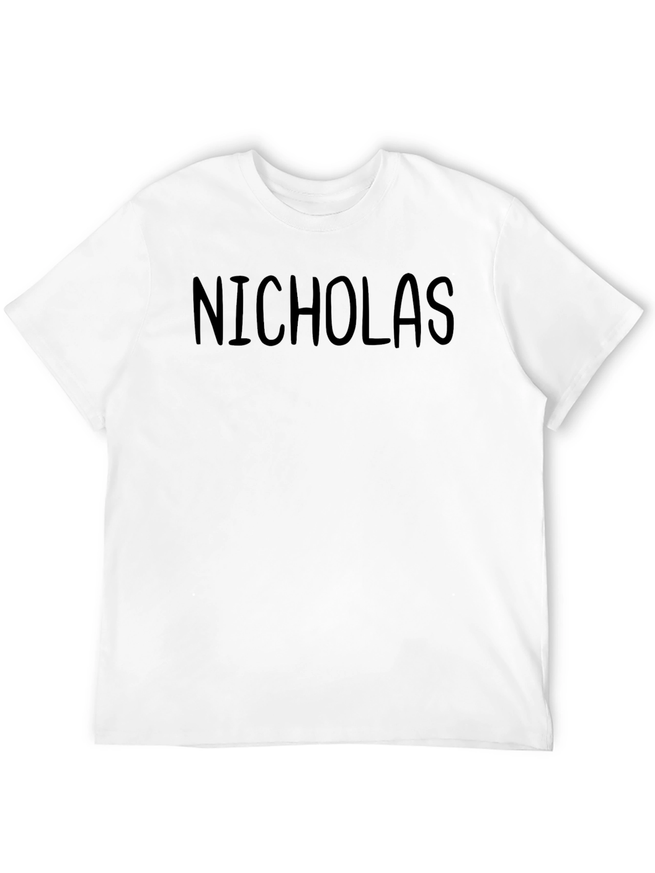 Nicholas Personalized Black T-Shirt