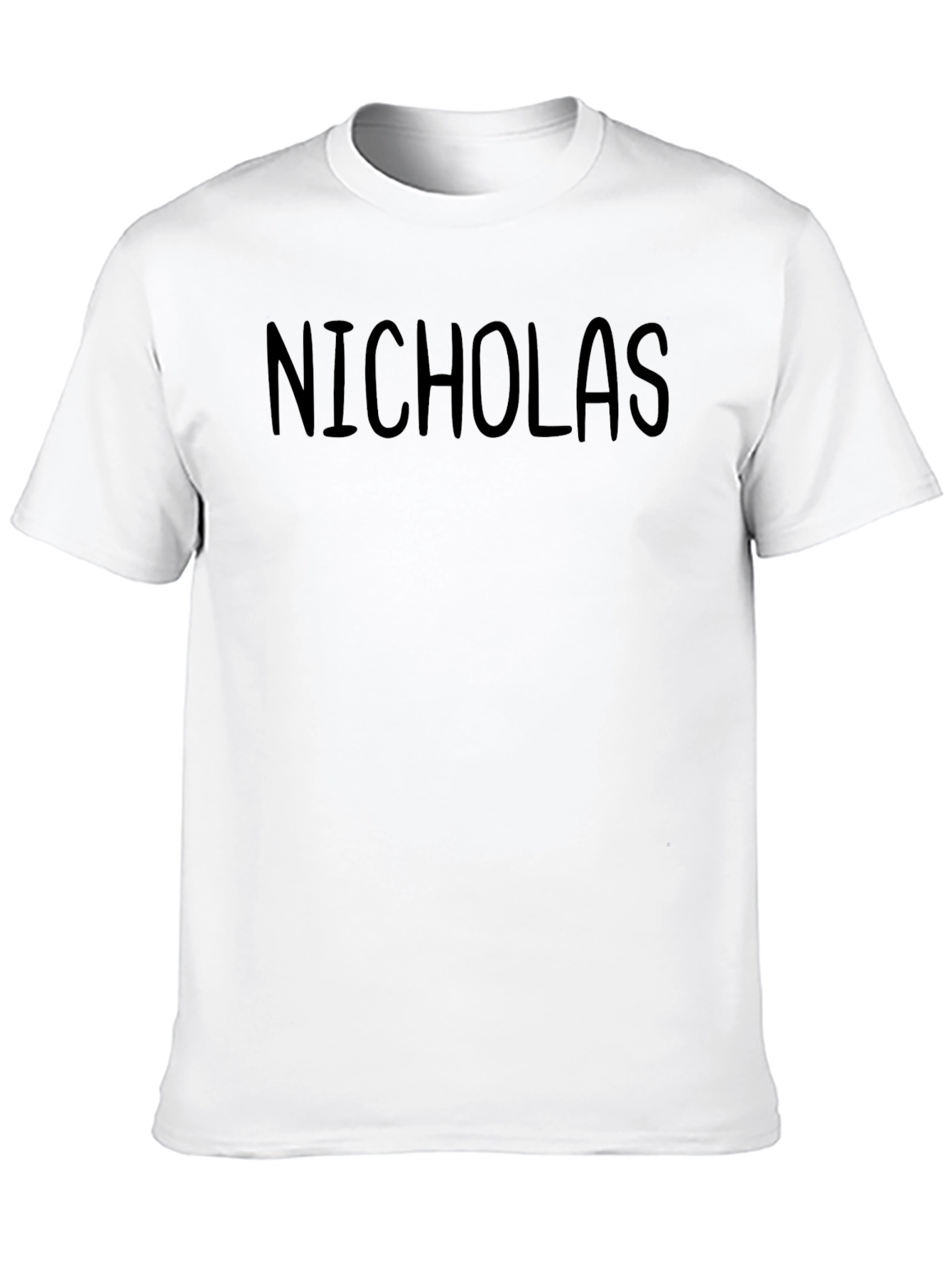 Nicholas Personalized Black T-Shirt
