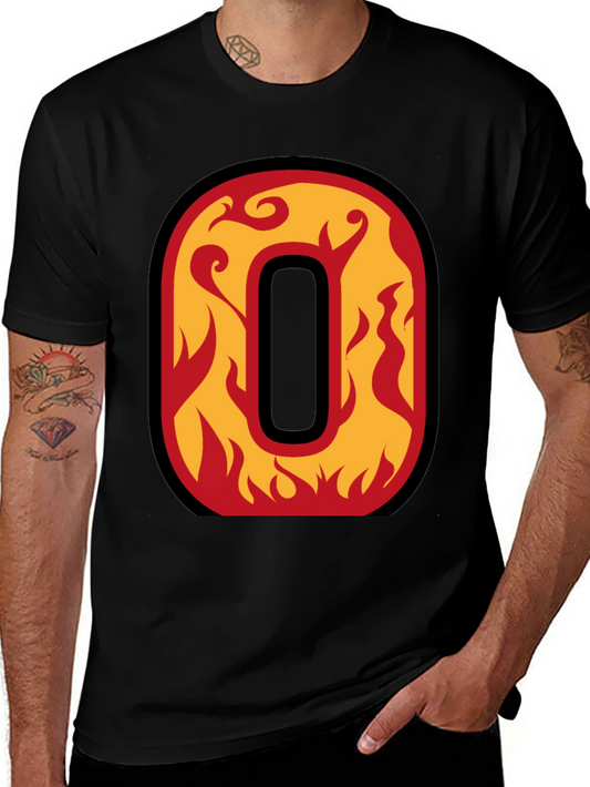 Fiery Letter O Graphic Tee