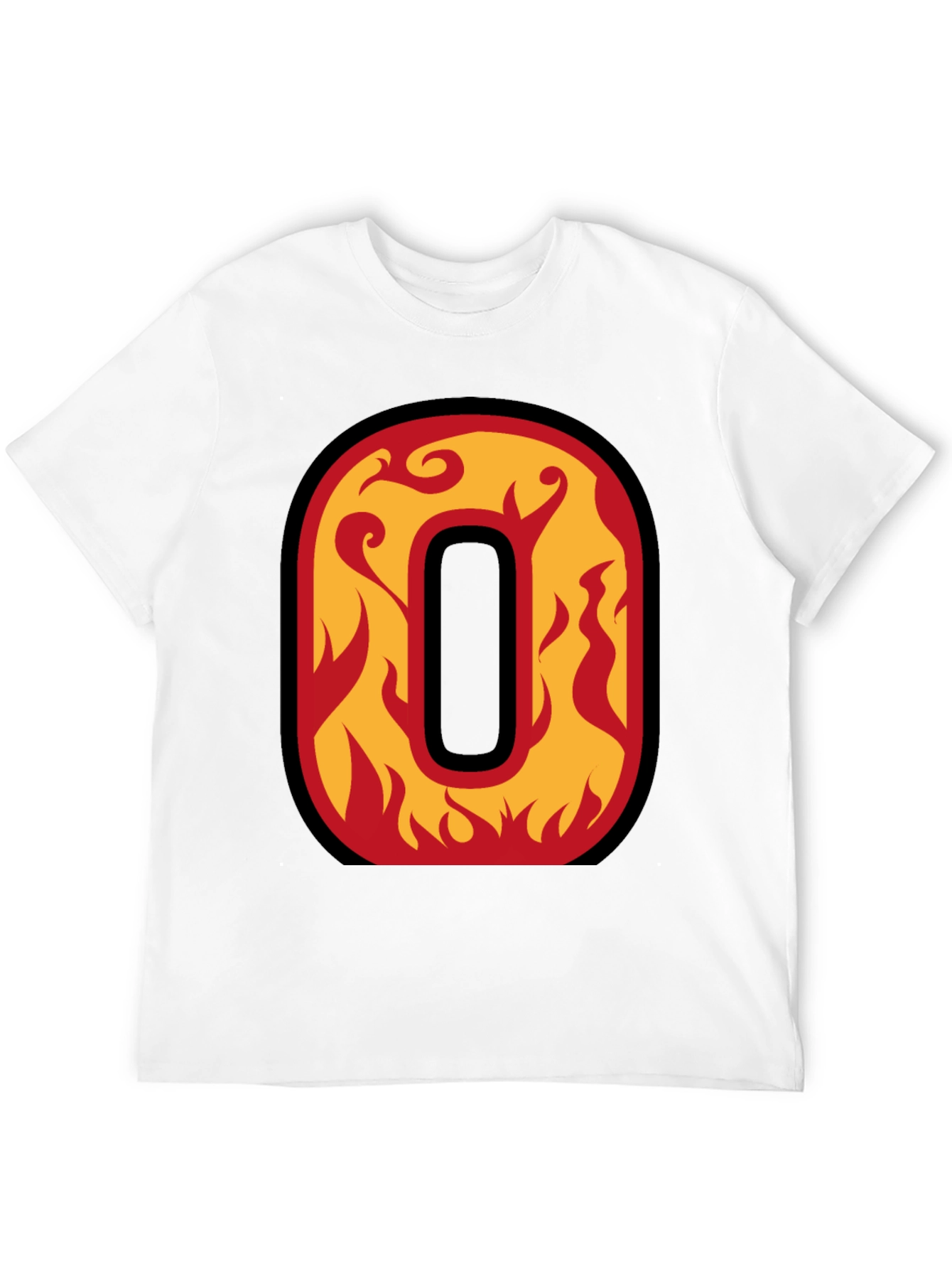 Fiery Letter O Graphic Tee
