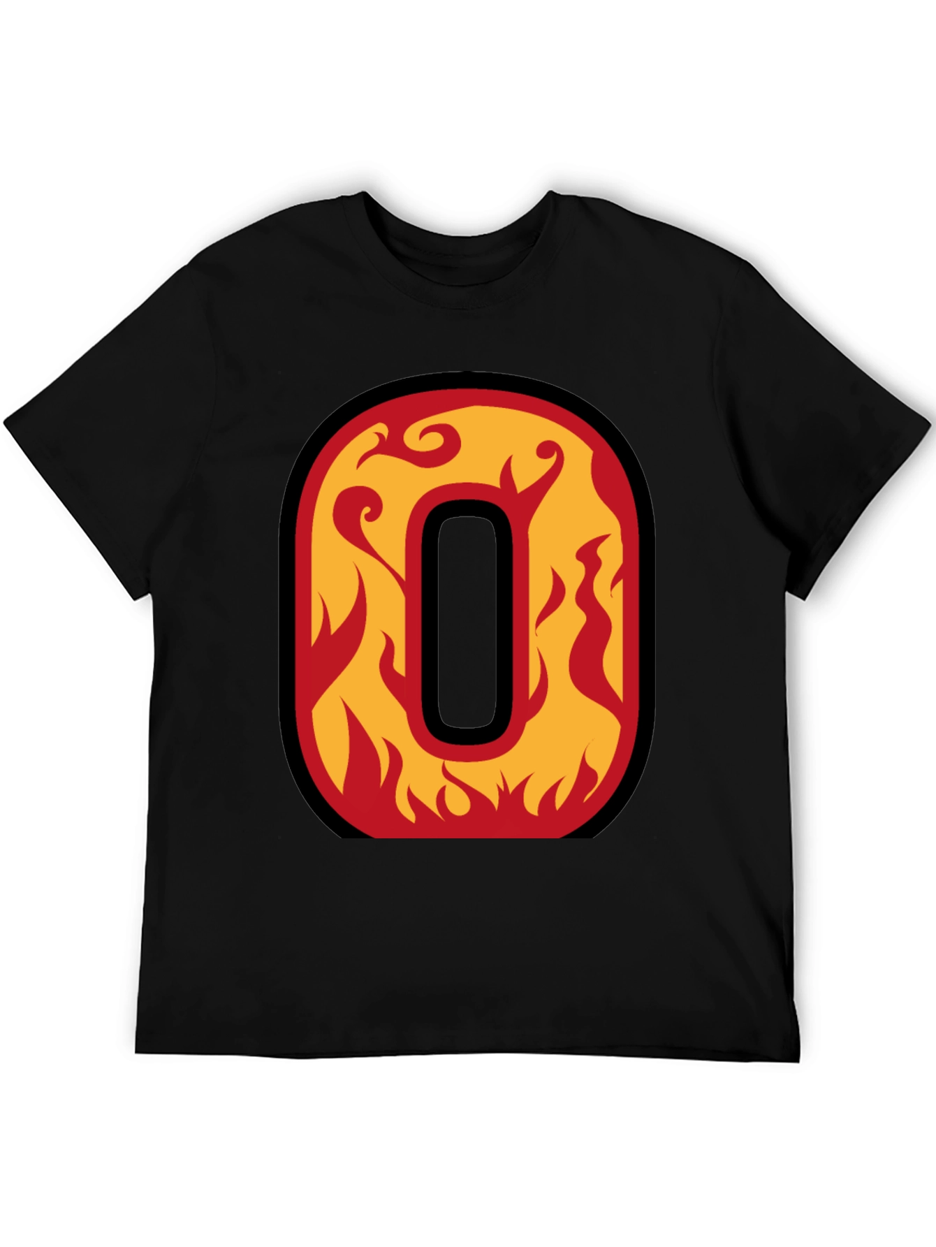 Fiery Letter O Graphic Tee