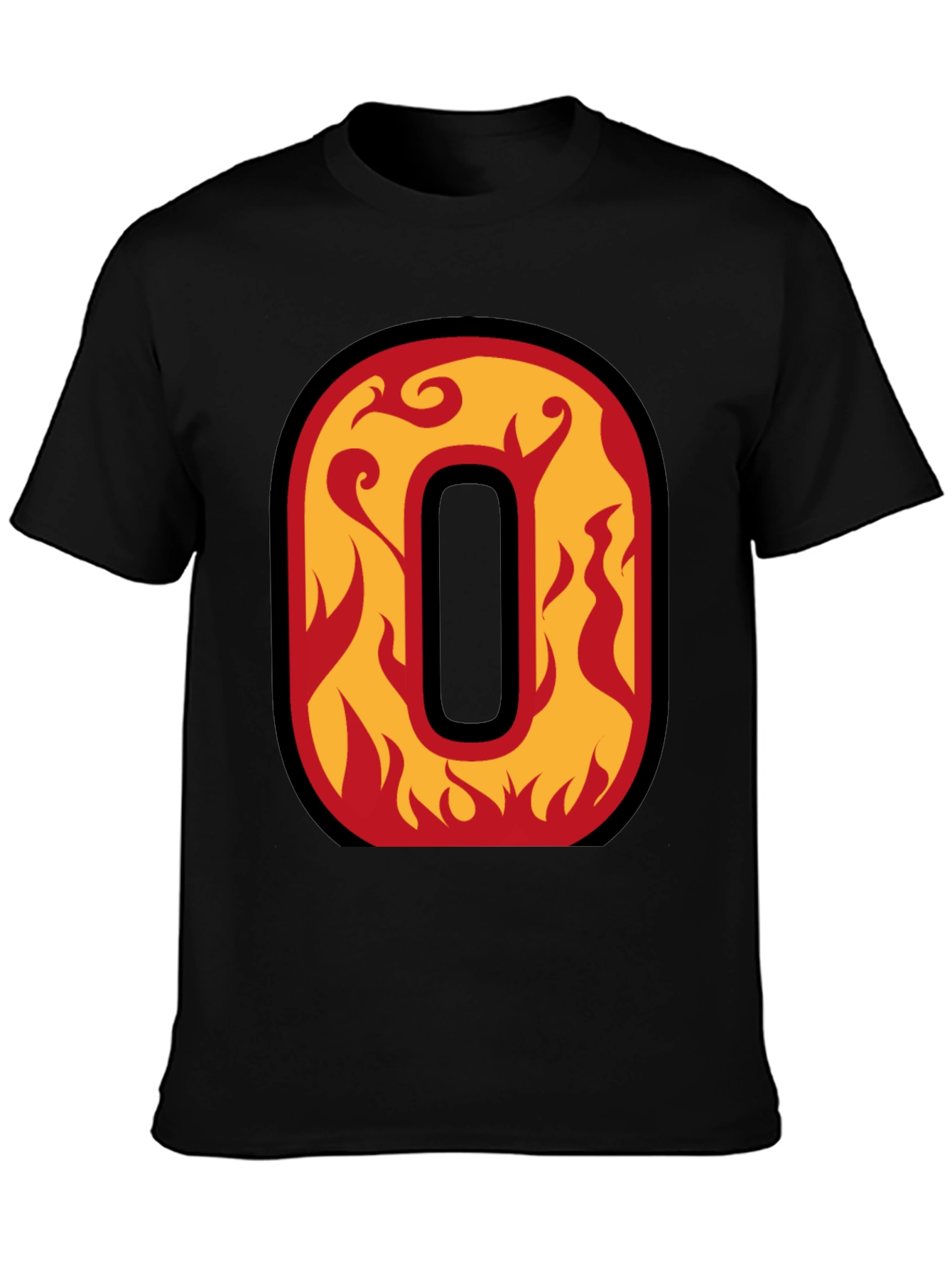 Fiery Letter O Graphic Tee