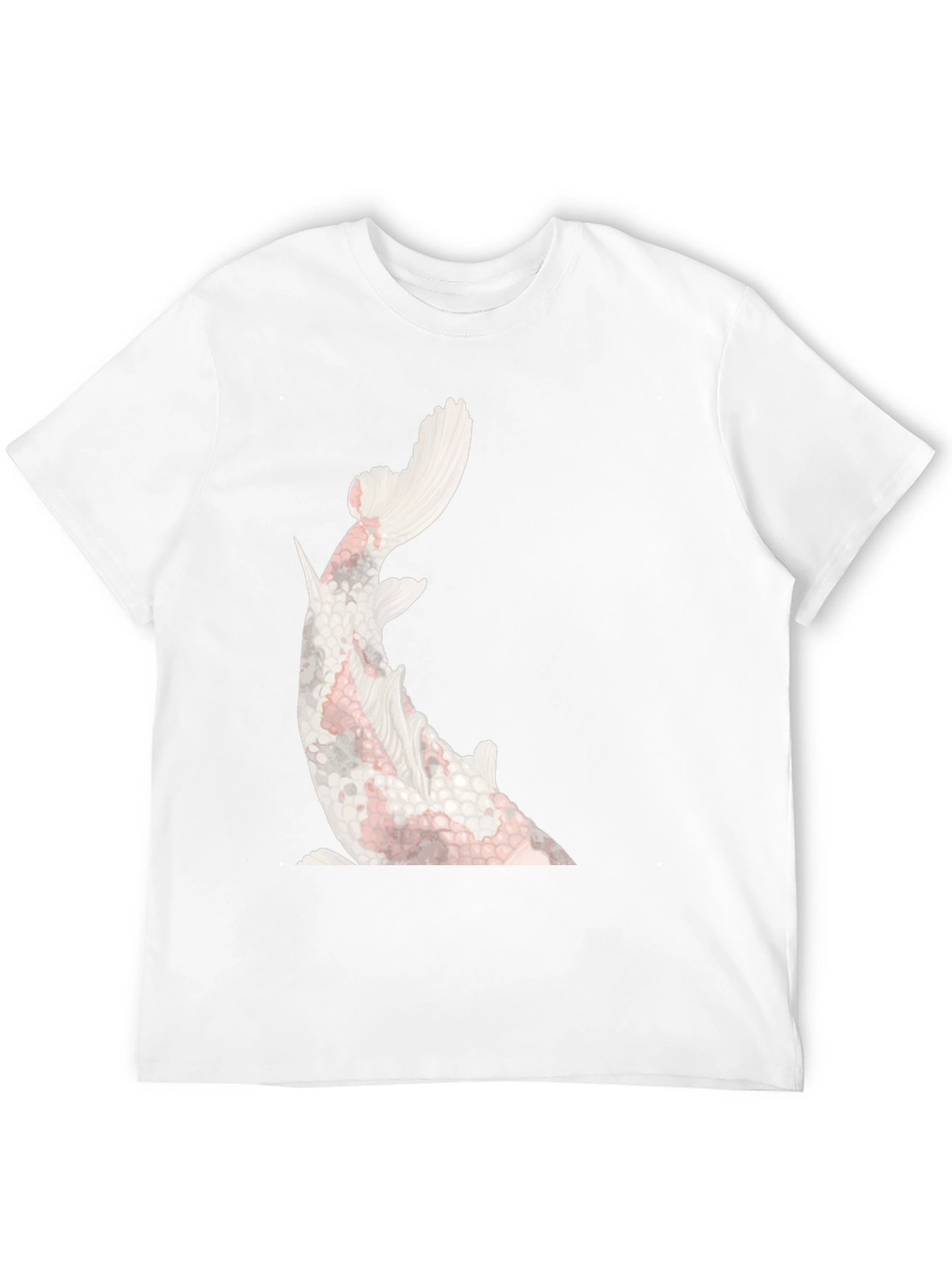 Koi Fish Graphic Tee - Stylish Black Cotton T-Shirt
