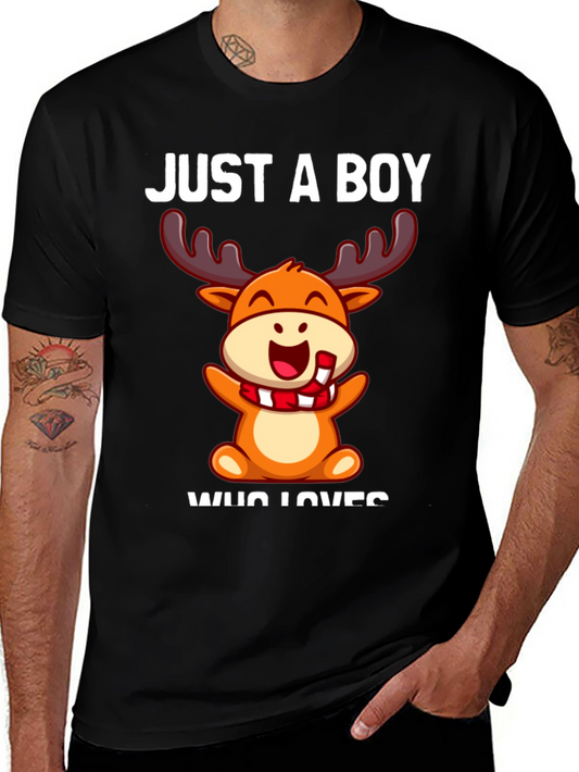 Boys Moose T-Shirt - Just a Boy Who Loves Moose
