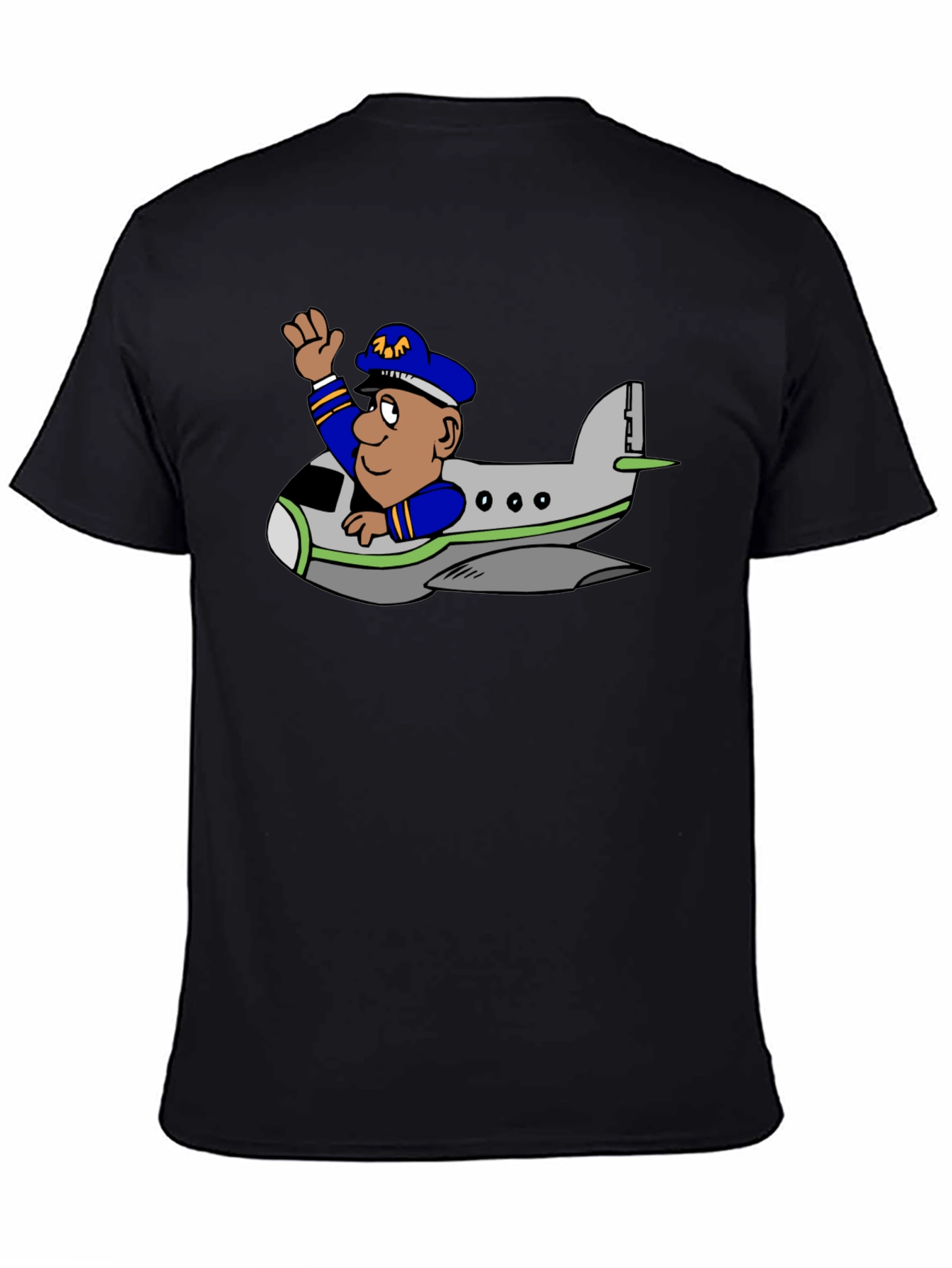 Pilot in Plane Graphic T-Shirt