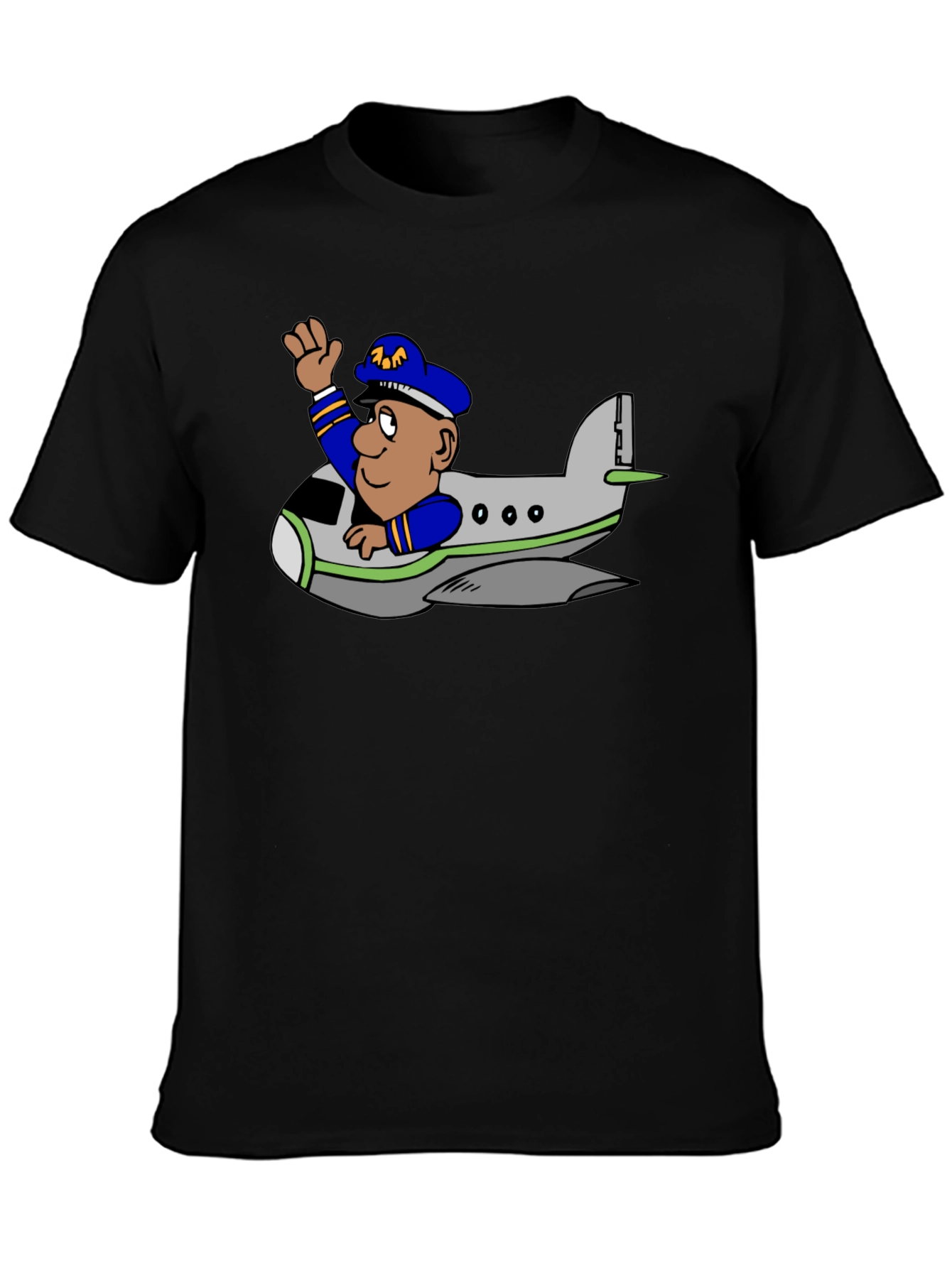 Pilot in Plane Graphic T-Shirt