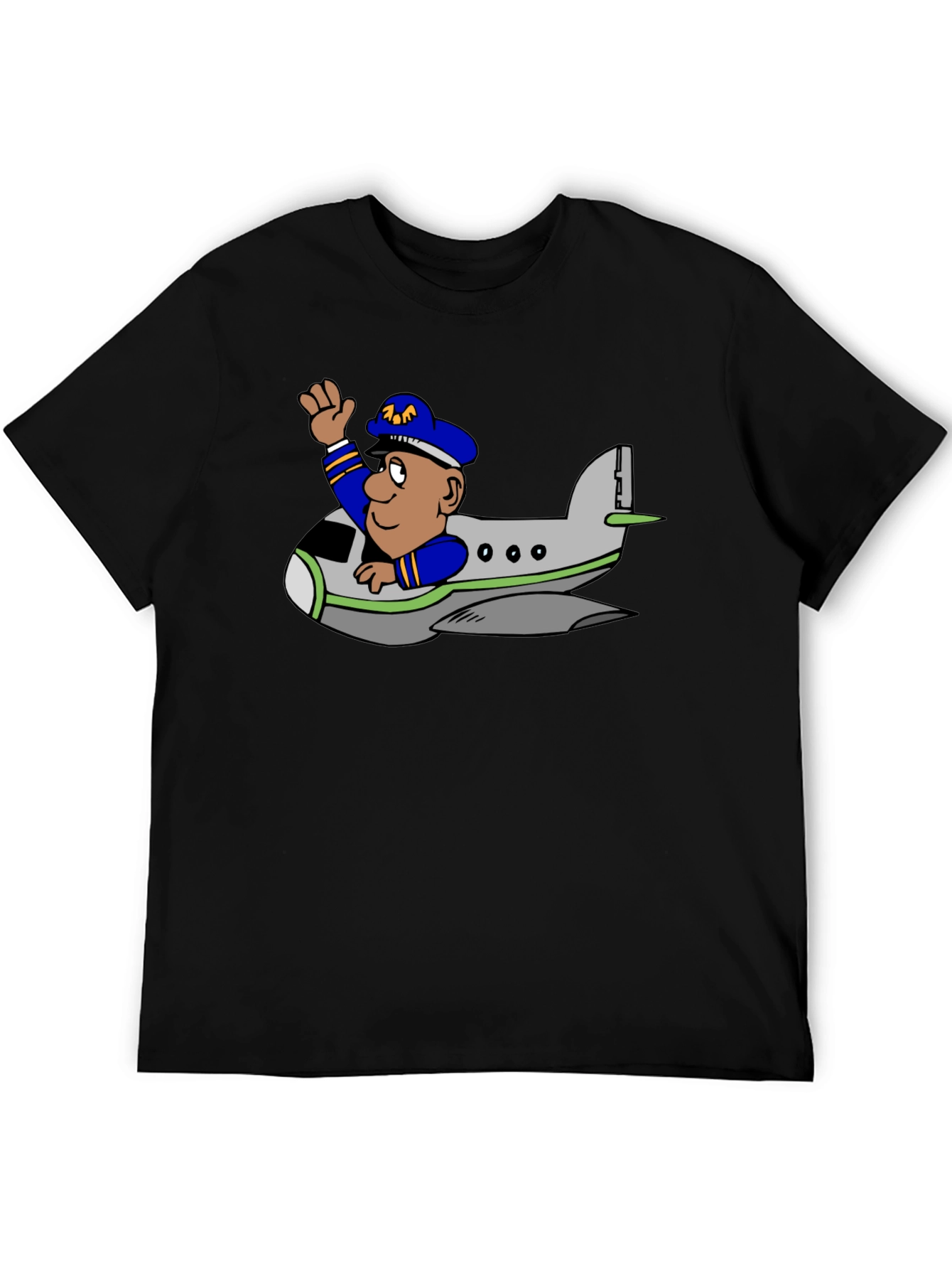 Pilot in Plane Graphic T-Shirt