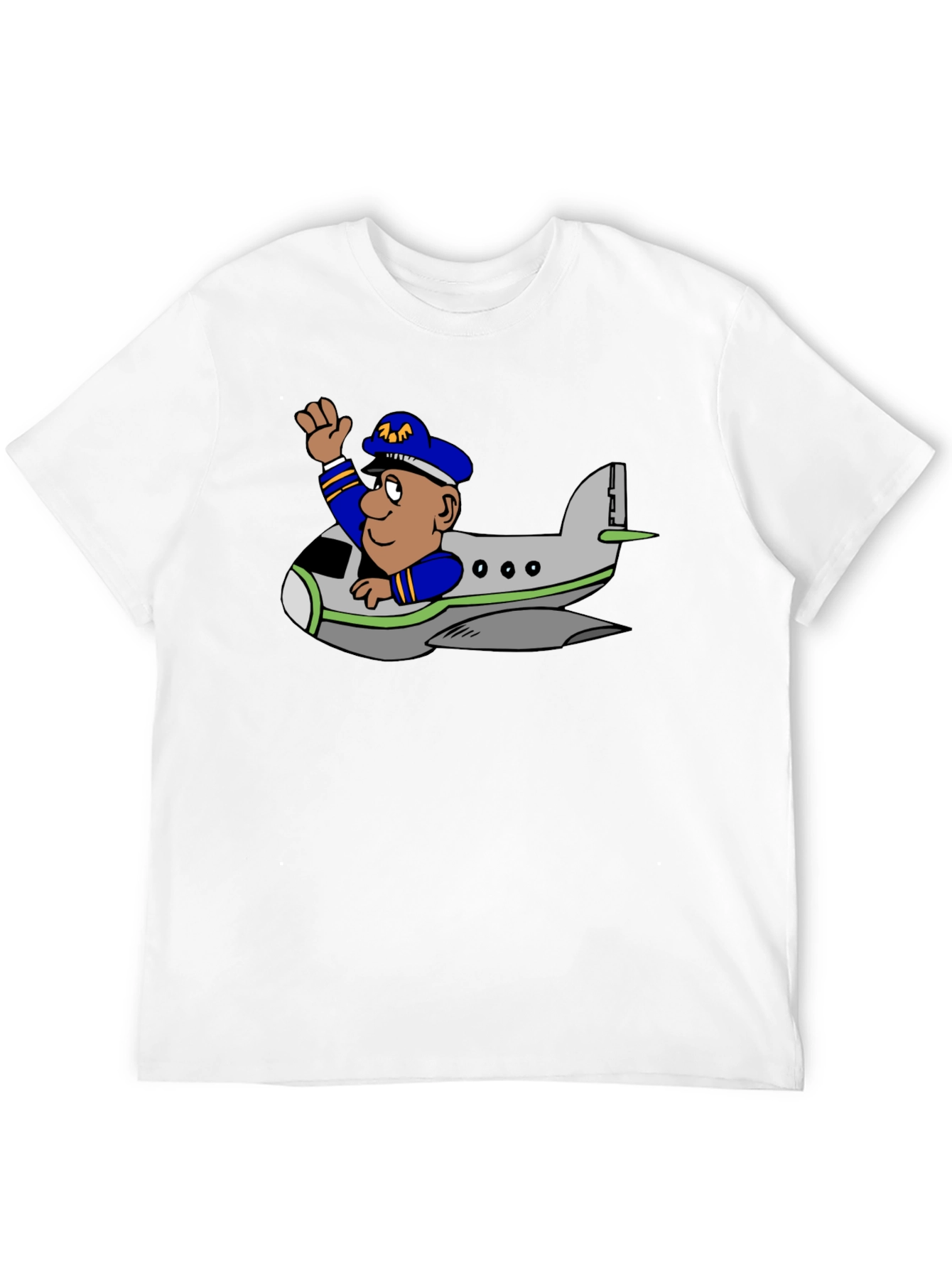 Pilot in Plane Graphic T-Shirt