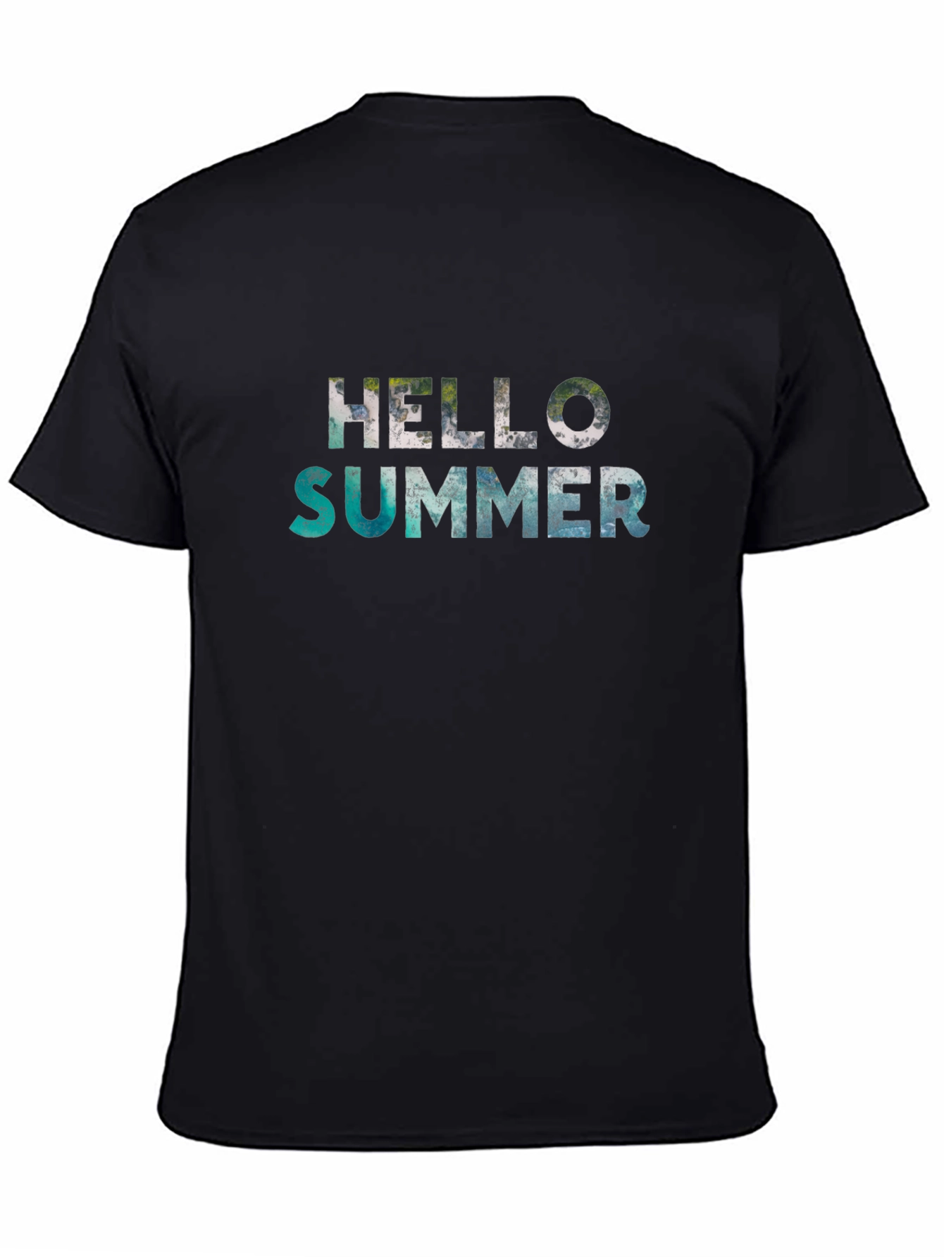 Hello Summer Black Graphic T-Shirt