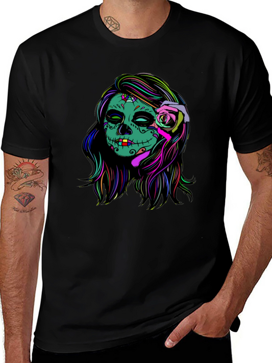 Sugar Skull Black T-Shirt - Day of the Dead