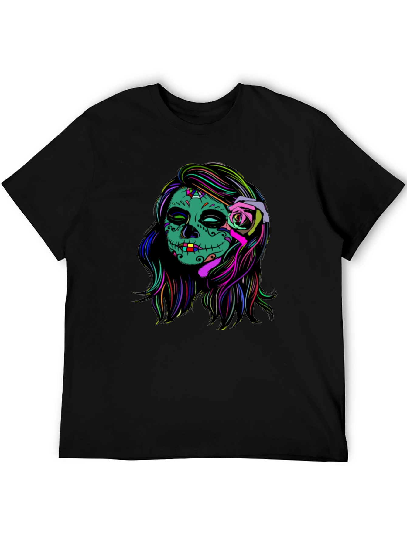 Sugar Skull Black T-Shirt - Day of the Dead