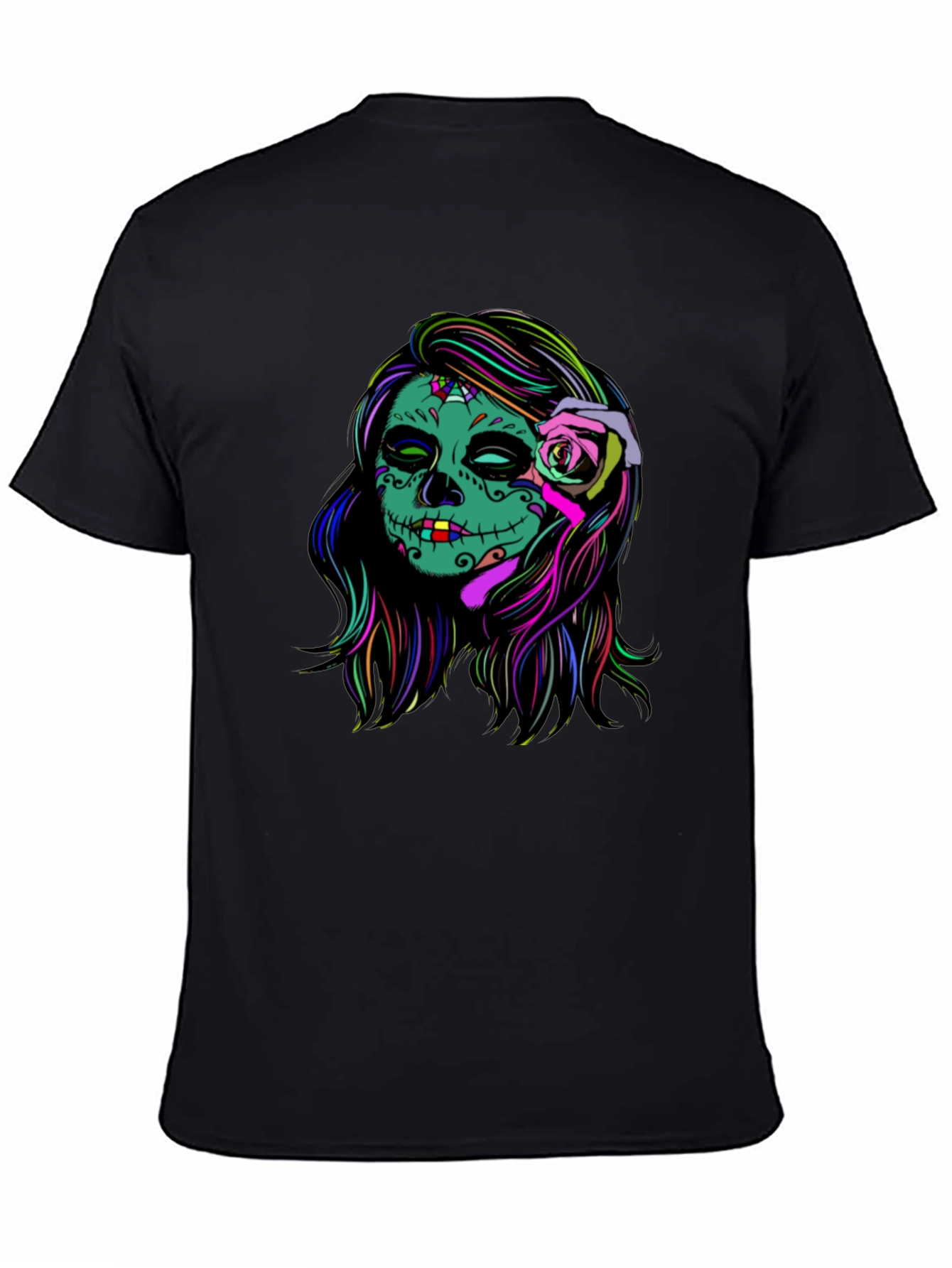 Sugar Skull Black T-Shirt - Day of the Dead