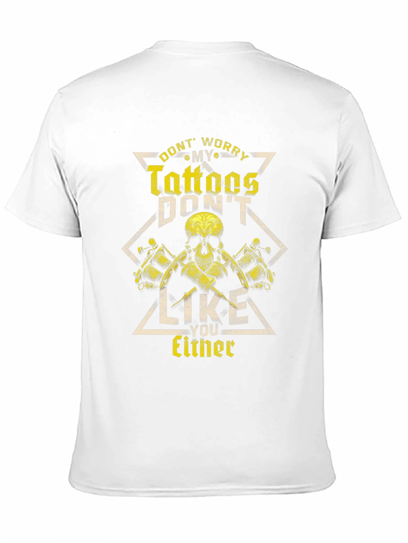Tattoo Lover T-Shirt - Skull & Tattoo Gun Design