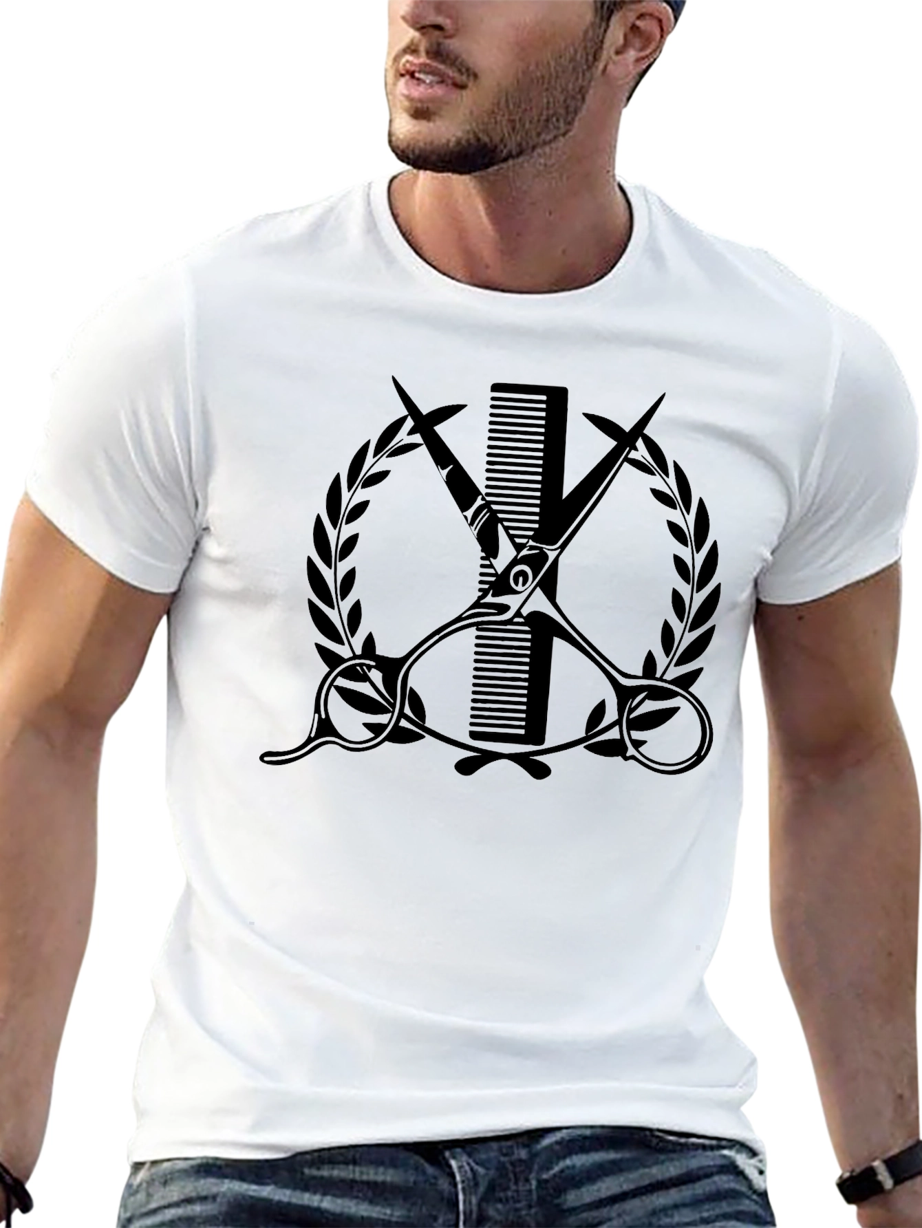 Barber Scissors Comb T-Shirt - Stylish Graphic Tee