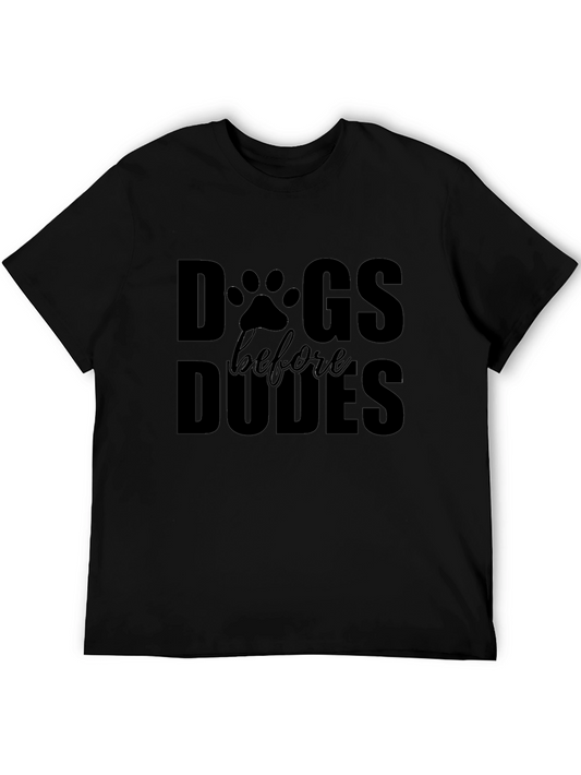 Dogs Before Dudes Black Graphic Tee