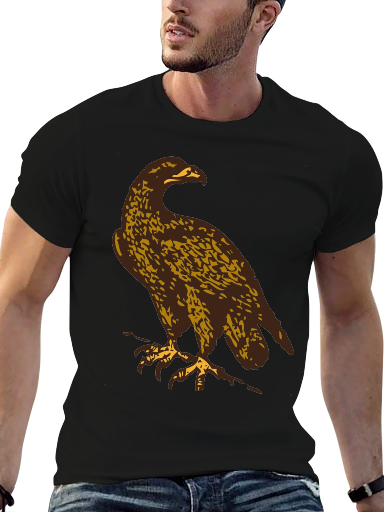 Eagle Graphic T-Shirt - Black Casual Tee
