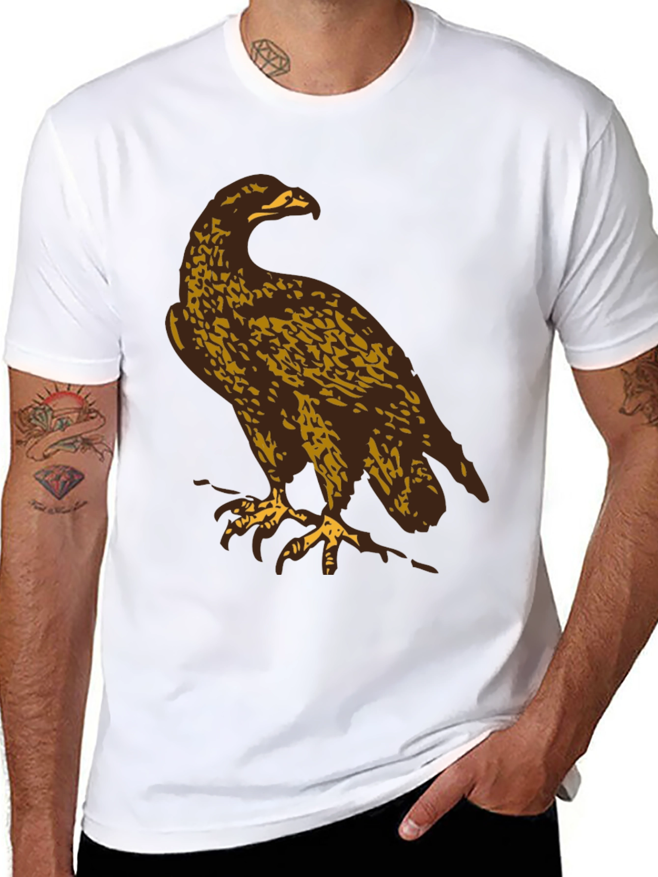 Eagle Graphic T-Shirt - Black Casual Tee