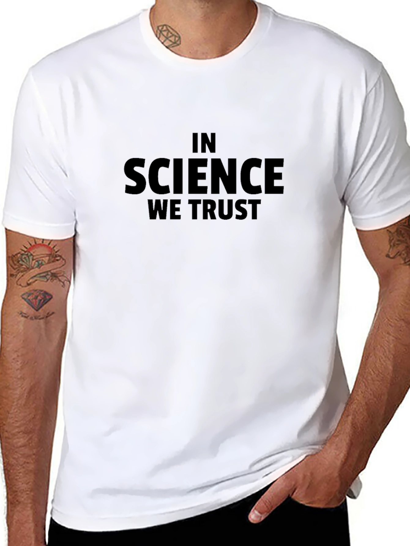 Science Trust T-Shirt - Black Bold Statement Tee