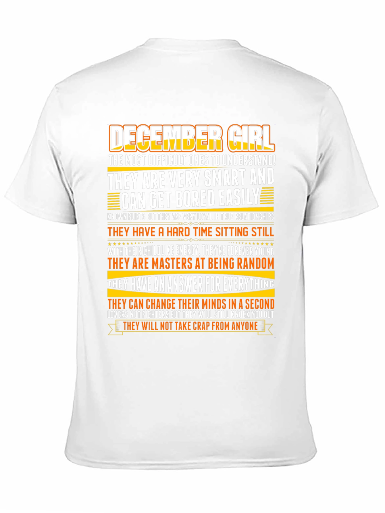 December Girl Zodiac T-Shirt - Smart Random Unpredictable!