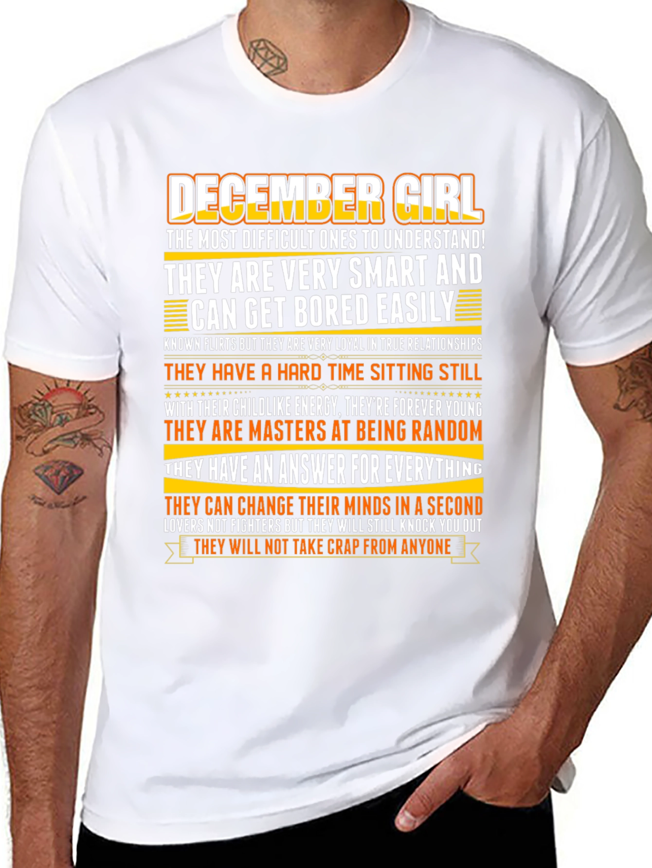 December Girl Zodiac T-Shirt - Smart Random Unpredictable!