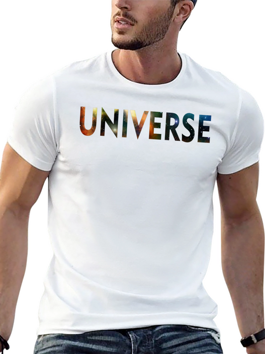 Universe Galaxy Graphic Black T-Shirt