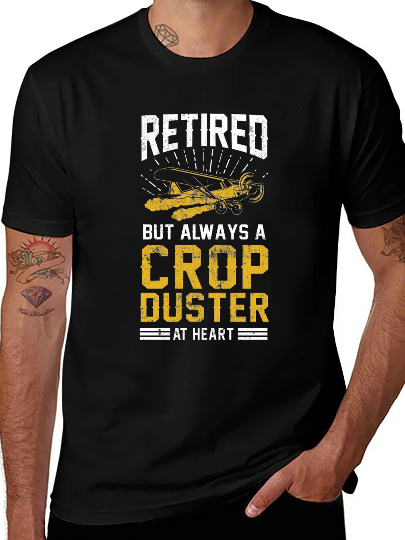 Retired Crop Duster T-Shirt - Aviation Lover Gift