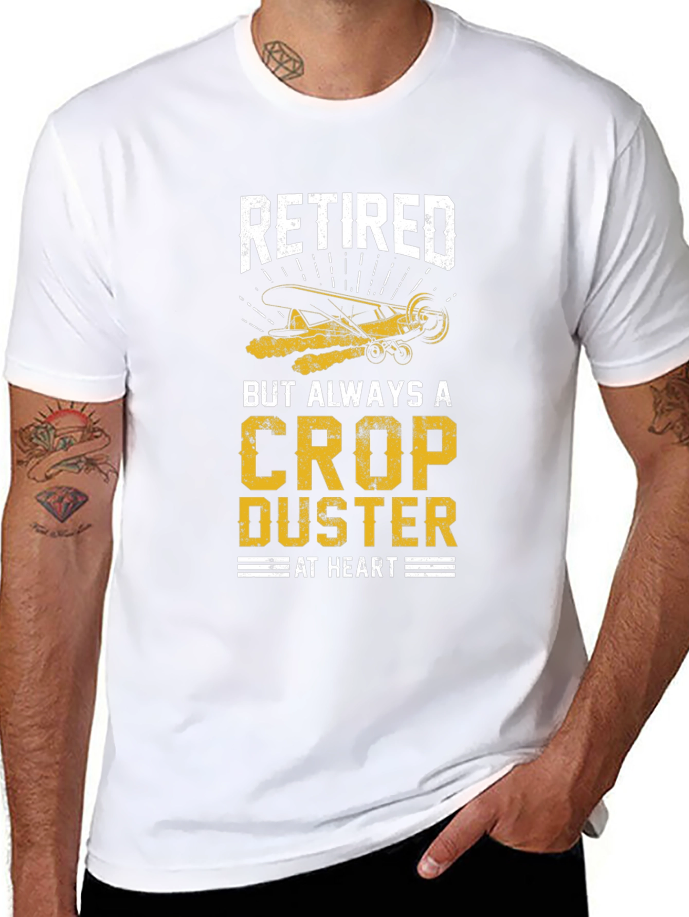 Retired Crop Duster T-Shirt - Aviation Lover Gift