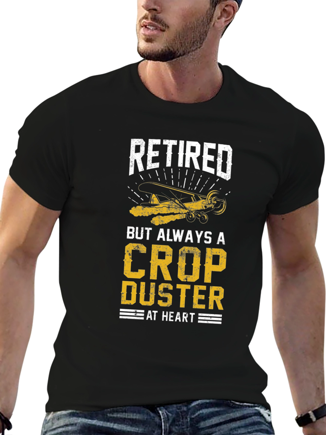 Retired Crop Duster T-Shirt - Aviation Lover Gift