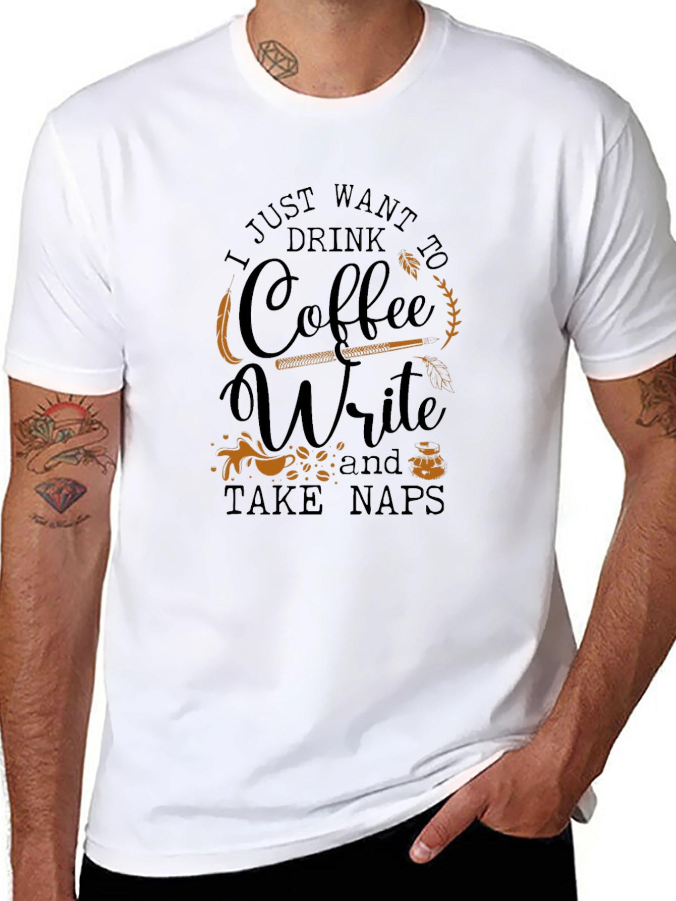 Coffee Write Naps Graphic Tee