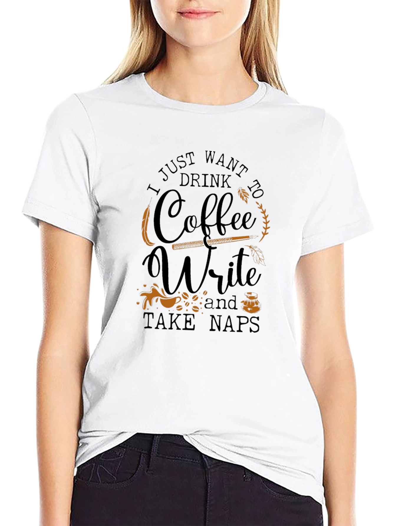 Coffee Write Naps Graphic Tee