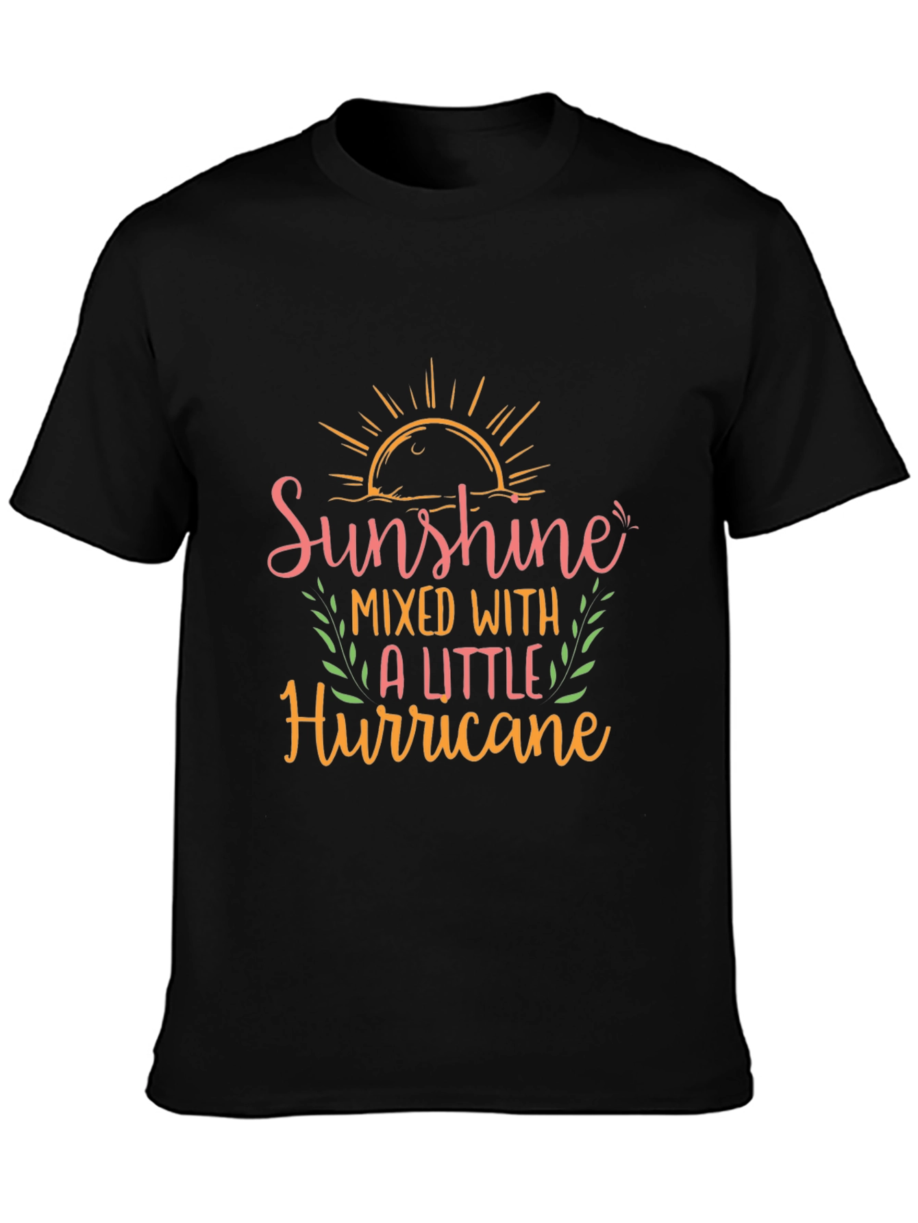 Sunshine Hurricane Graphic Tee - Black