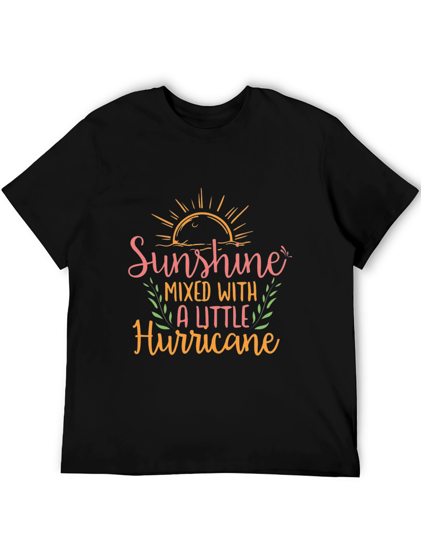 Sunshine Hurricane Graphic Tee - Black