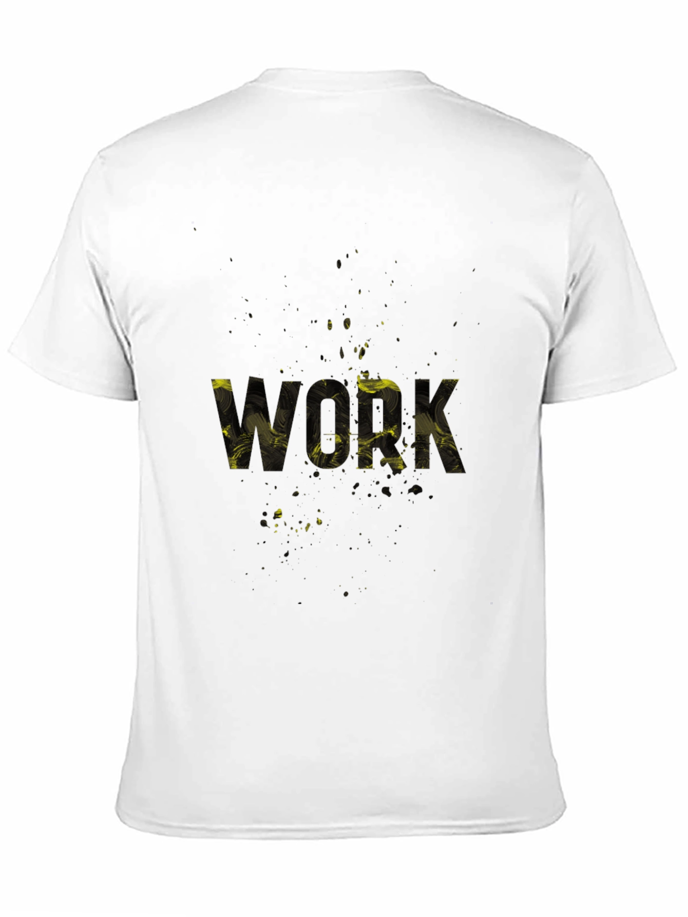 Black WORK Graphic Tee - Casual Comfort