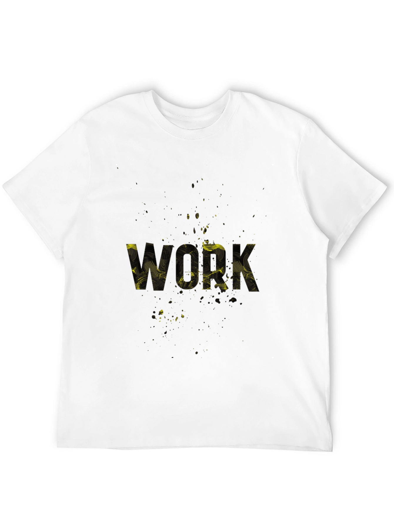 Black WORK Graphic Tee - Casual Comfort