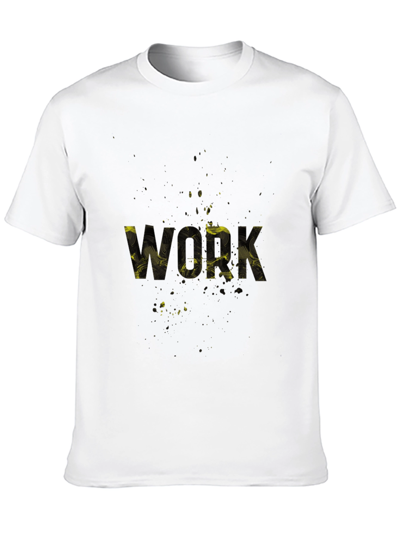 Black WORK Graphic Tee - Casual Comfort