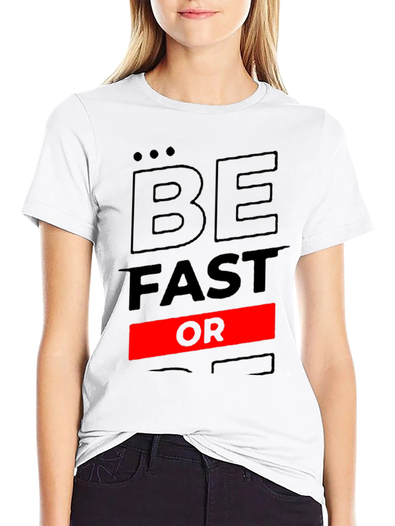 Be Fast Or Be Last Black Graphic Tee