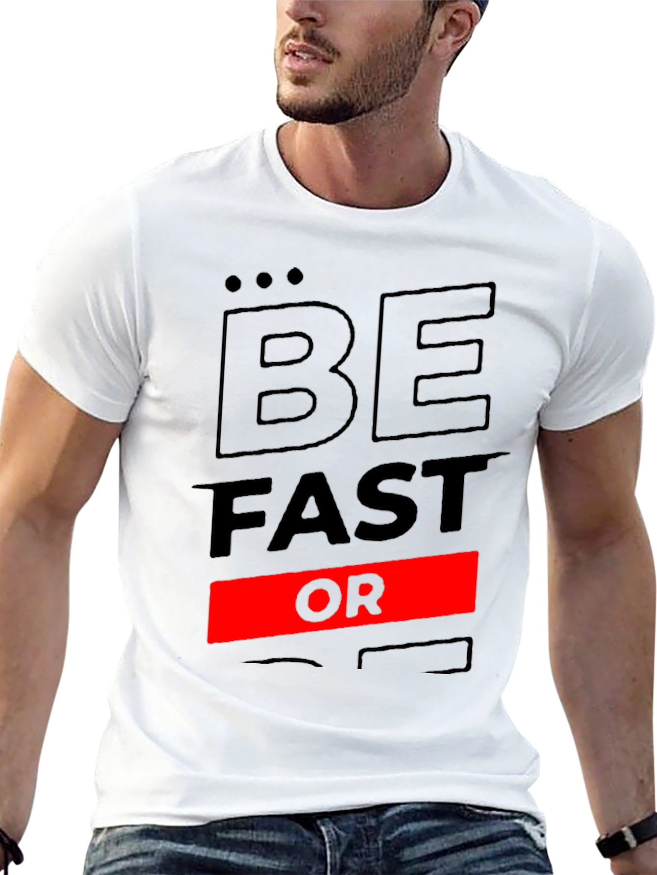 Be Fast Or Be Last Black Graphic Tee