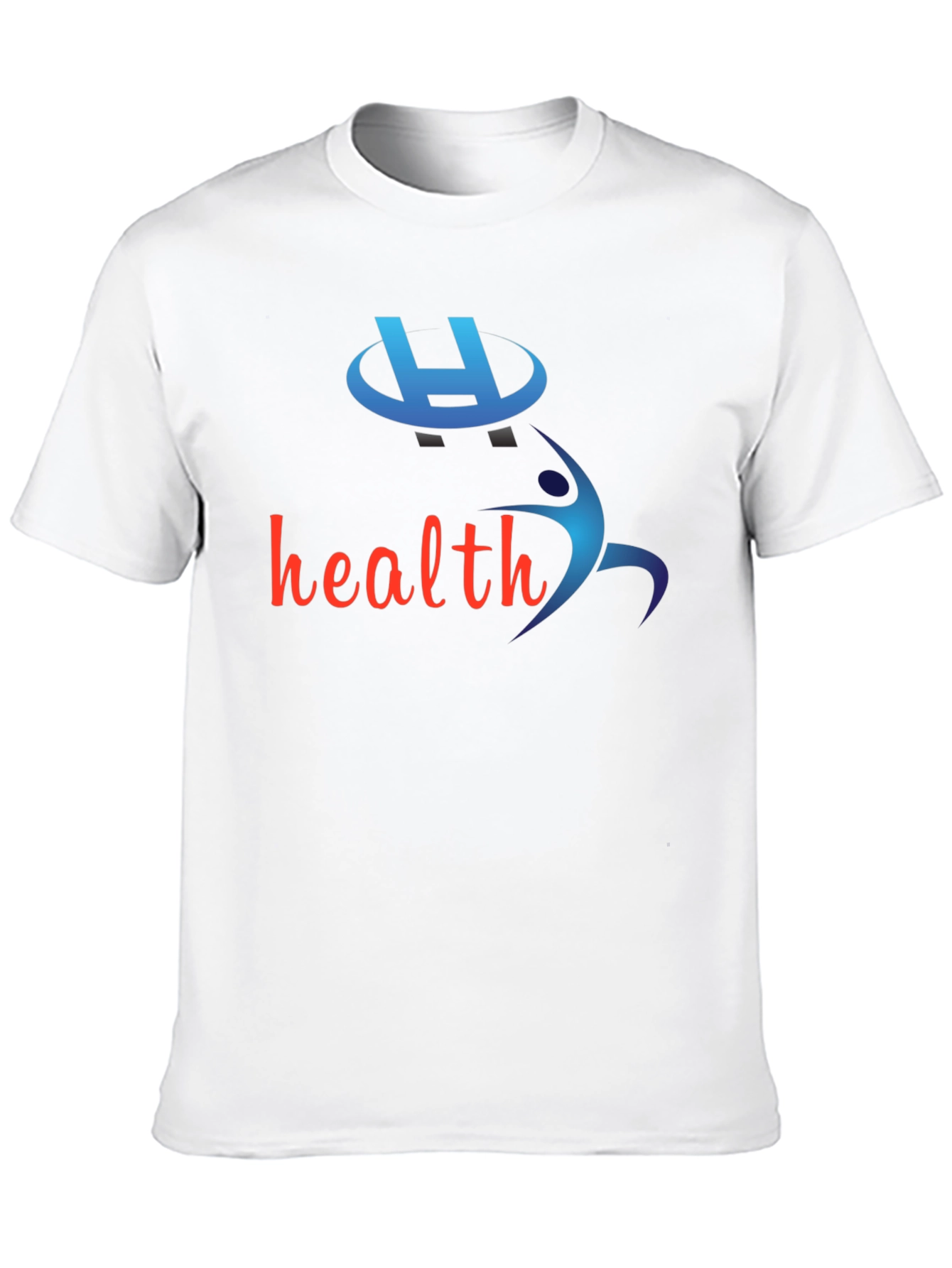 Health-Themed Black T-Shirt