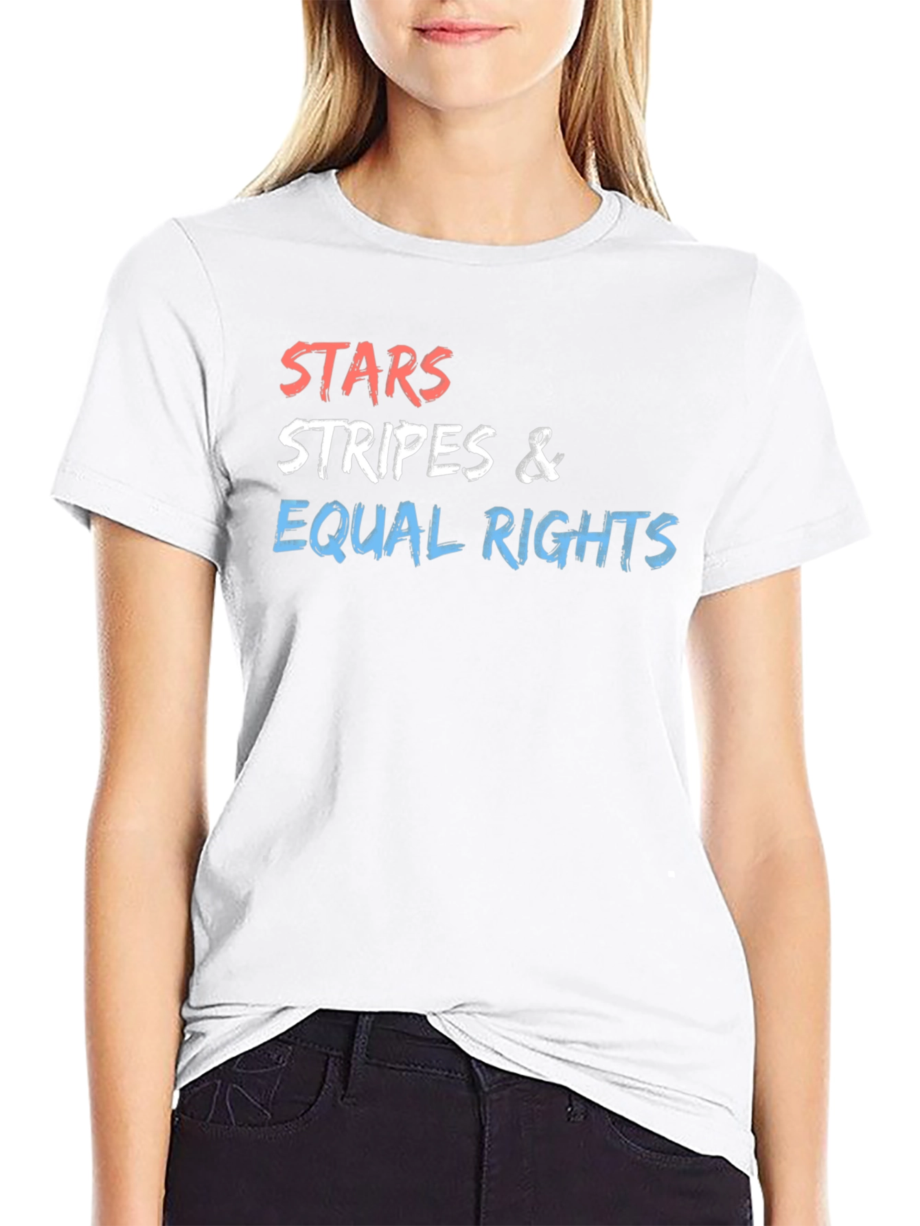 Stars Stripes Equal Rights Graphic Tee