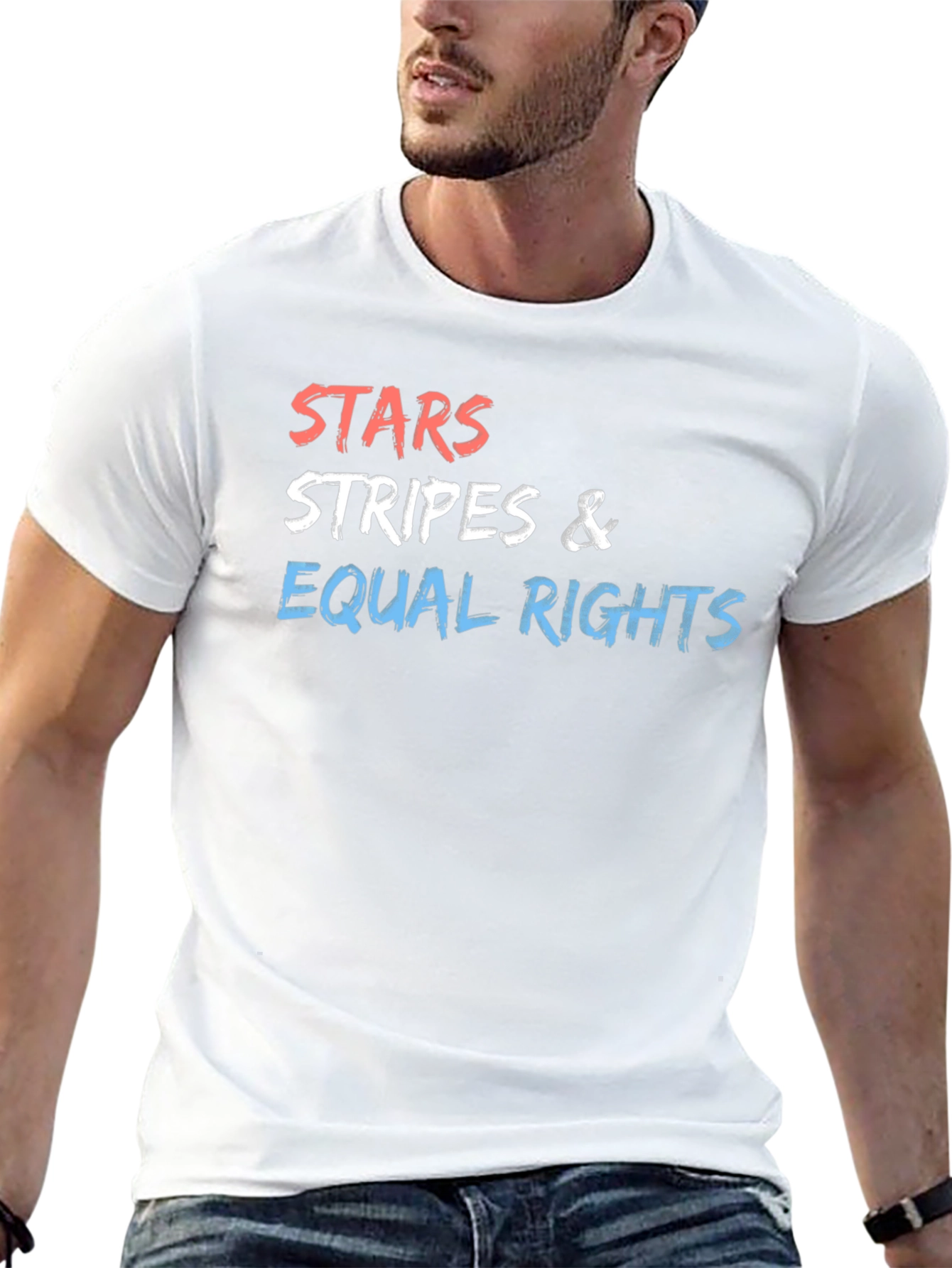 Stars Stripes Equal Rights Graphic Tee