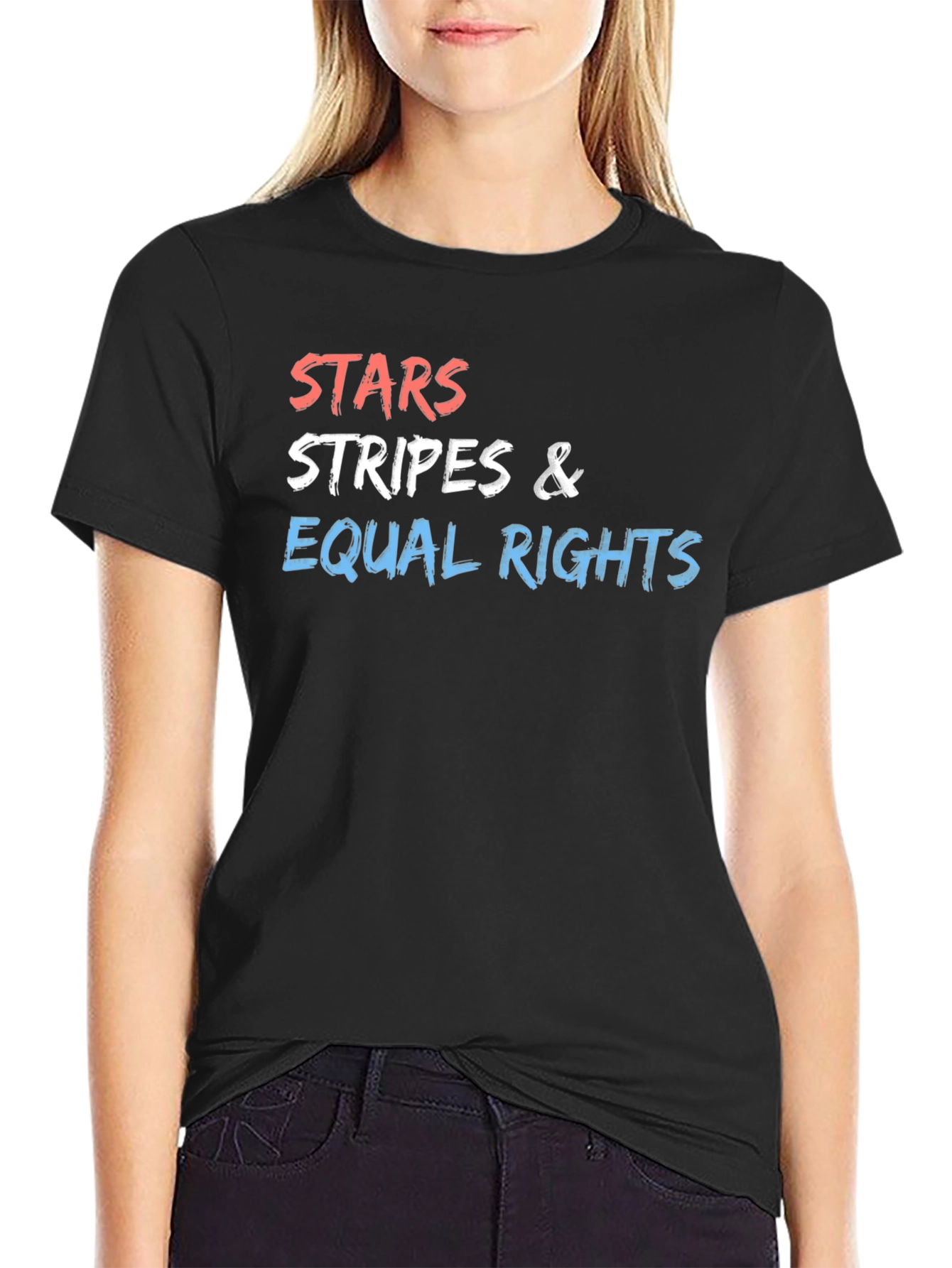 Stars Stripes Equal Rights Graphic Tee