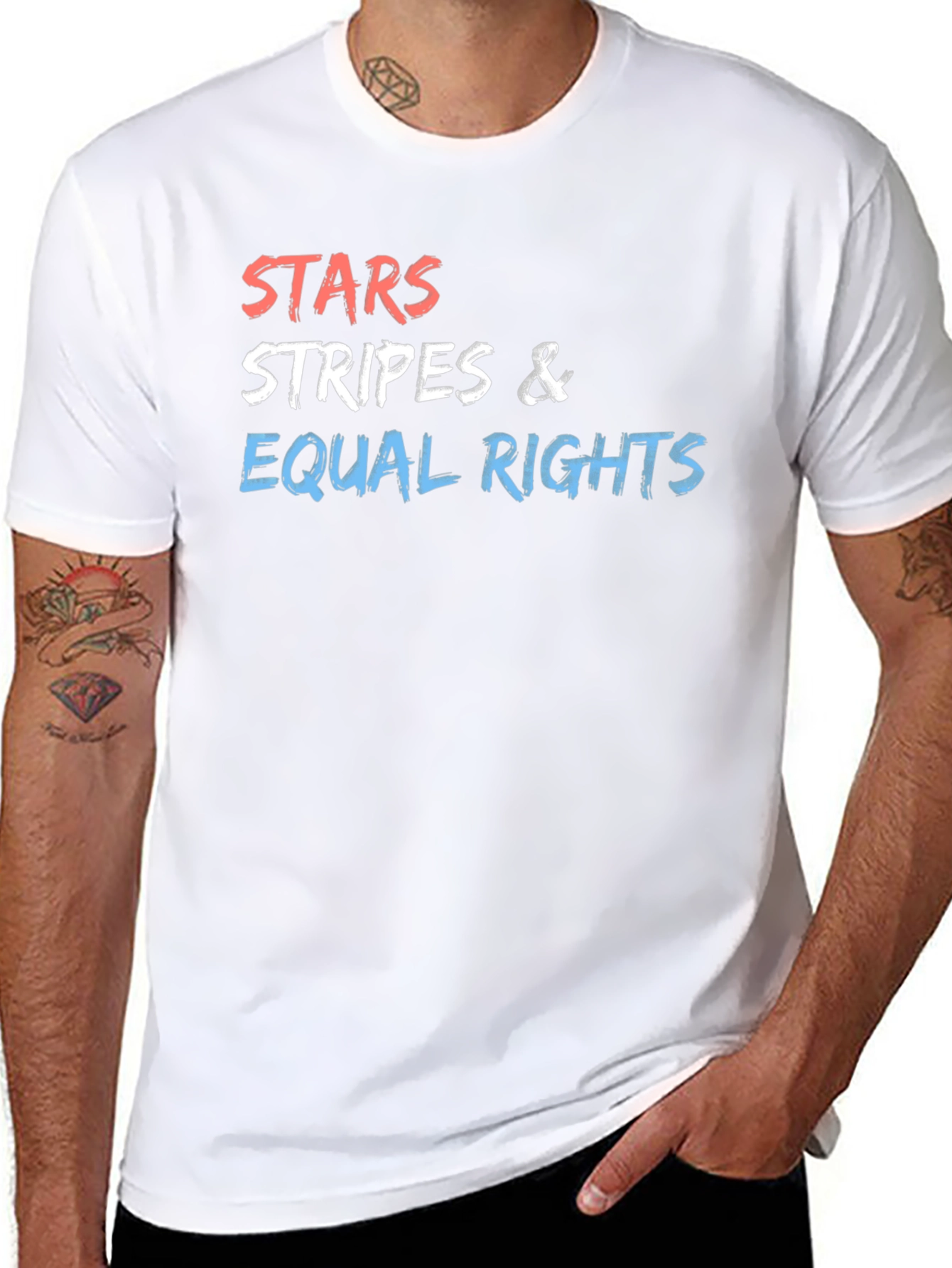Stars Stripes Equal Rights Graphic Tee