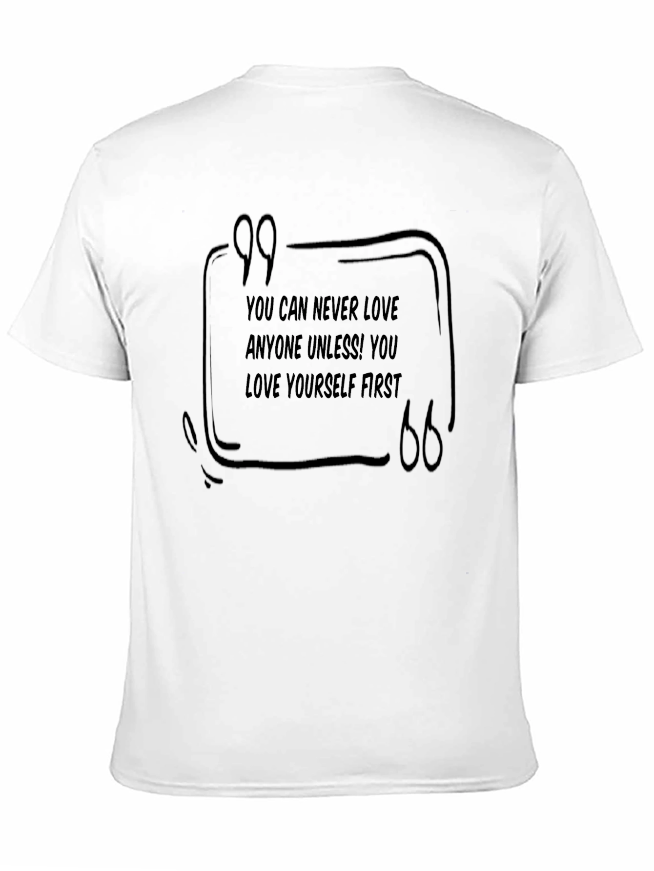 Love Yourself First Black Graphic Tee